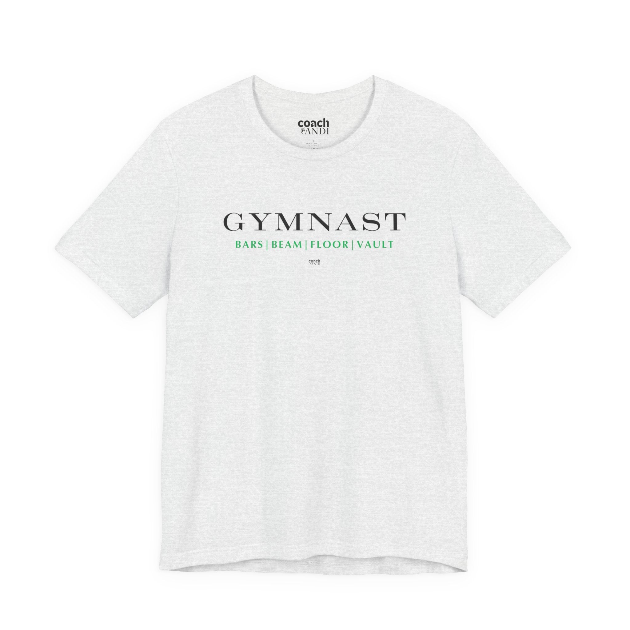 GYMNAST (Bars Beam Floor Vault) Tshirt - Green (Adult)