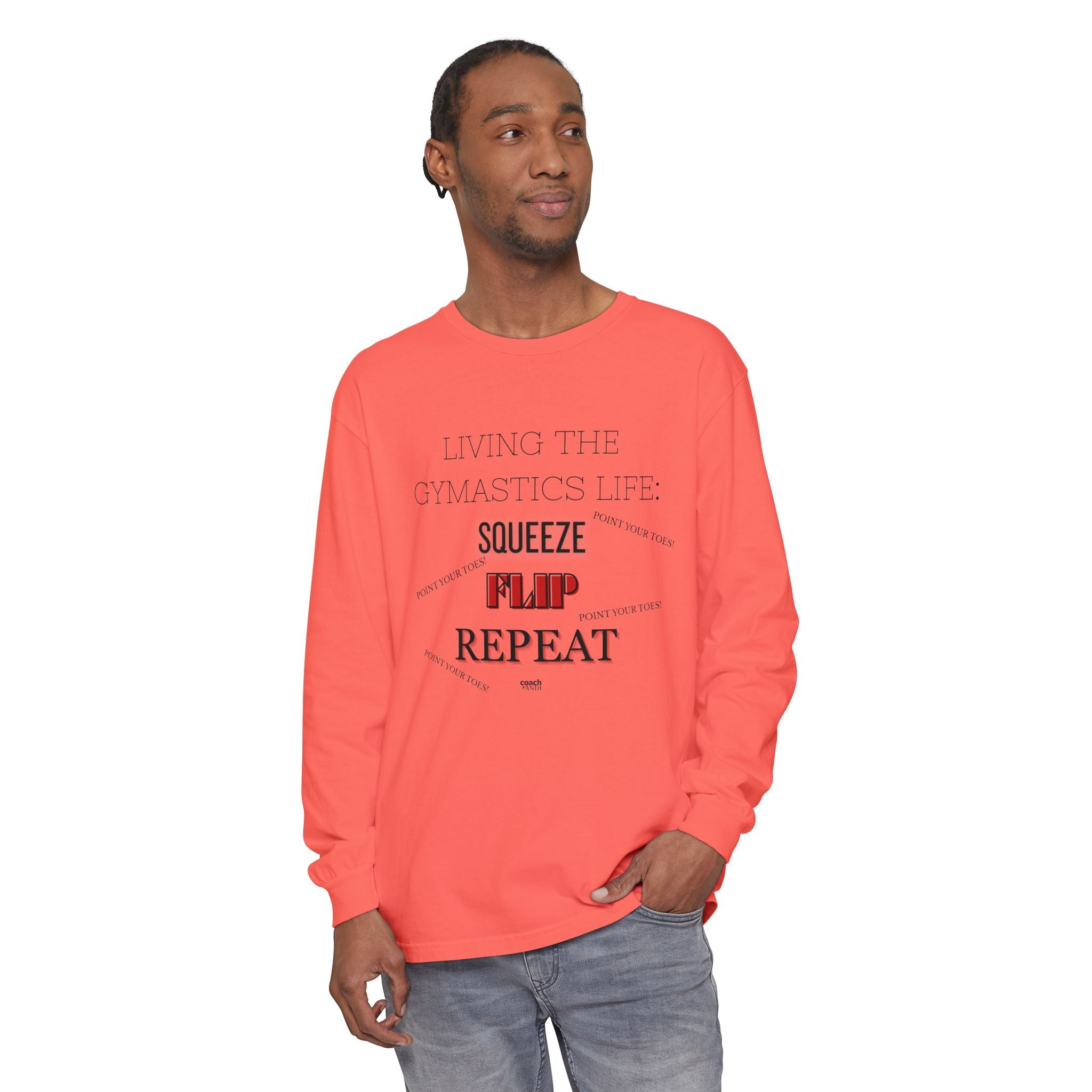 Squeeze Flip Repeat - Red (Adult Longsleeve Shirt)
