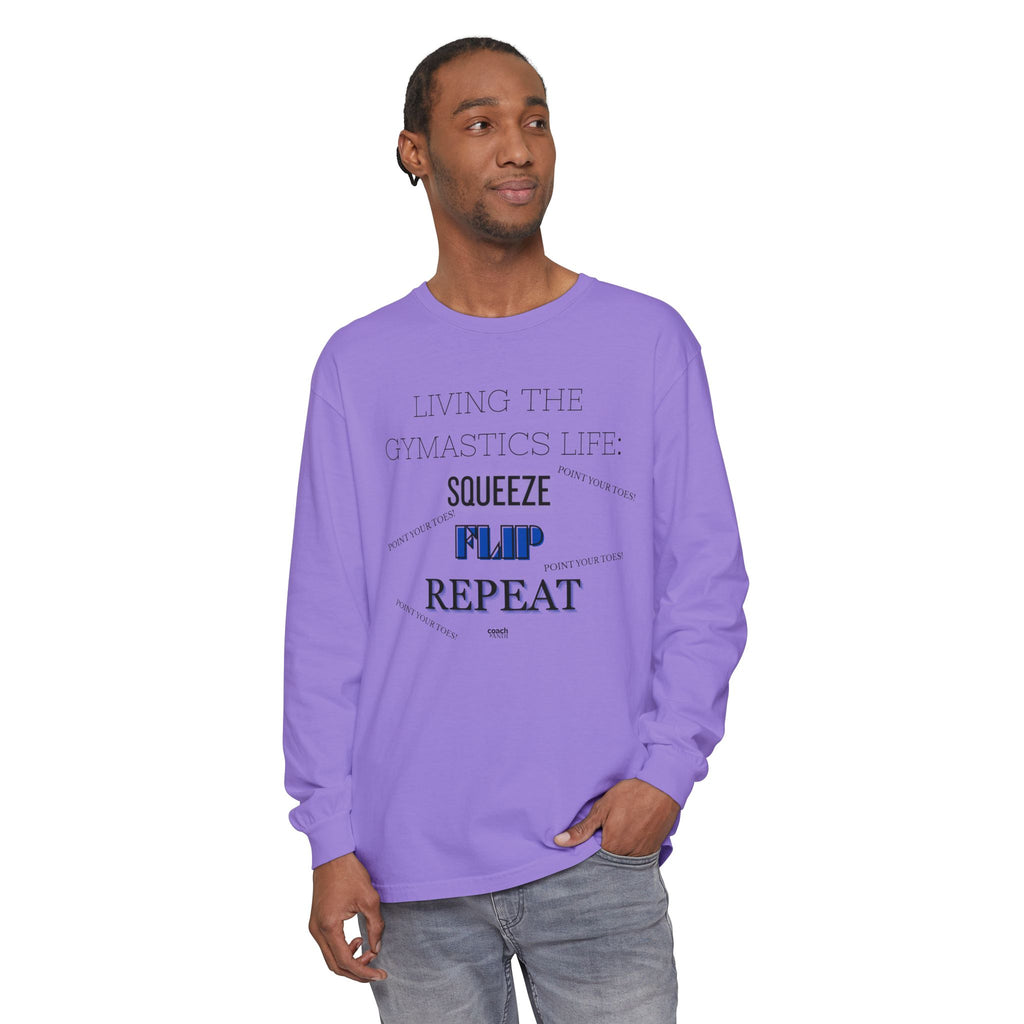 Squeeze Flip Repeat - Blue (Adult Longsleeve Shirt)
