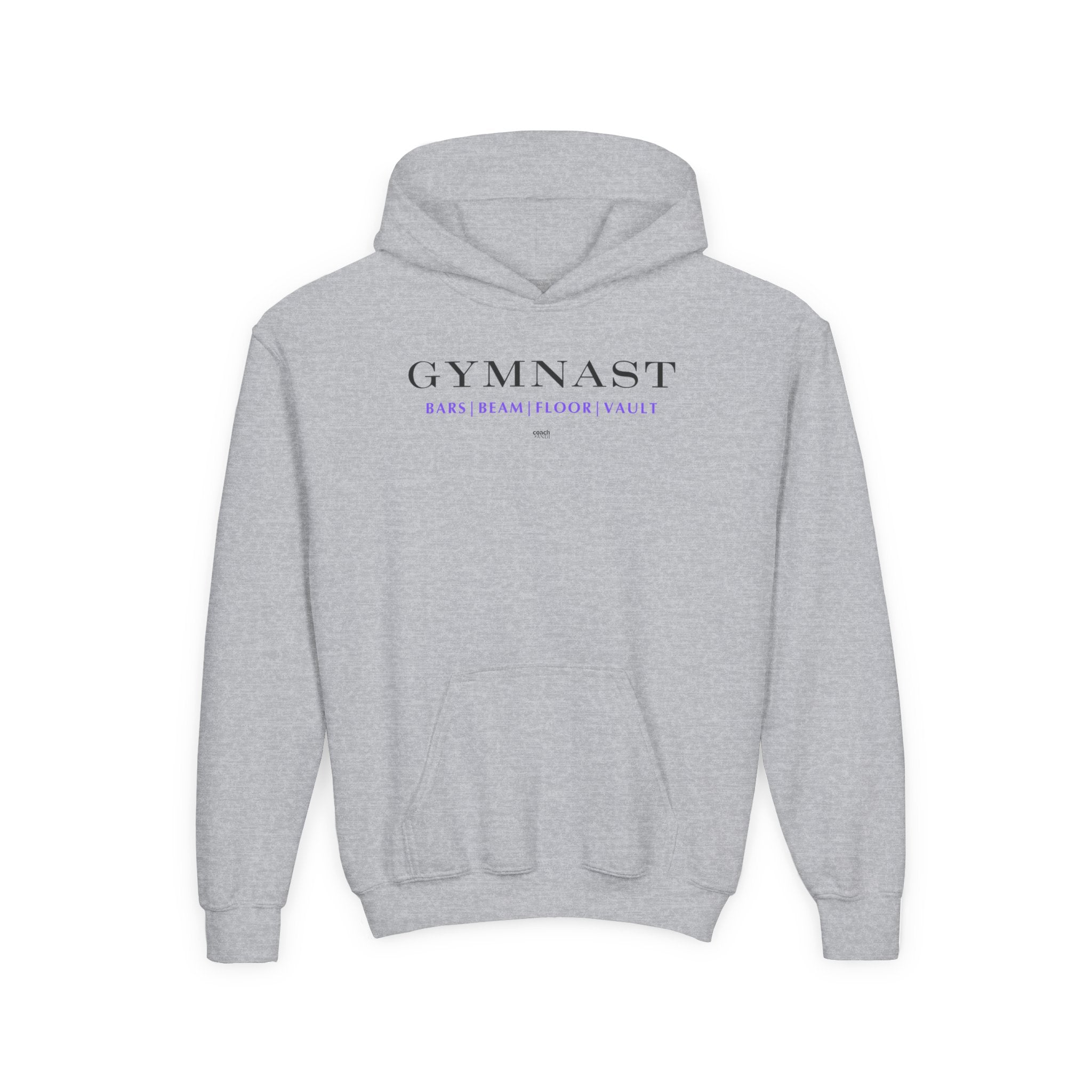 GYMNAST (Bars Beam Floor Vault) Hoodie - Purple (Youth)