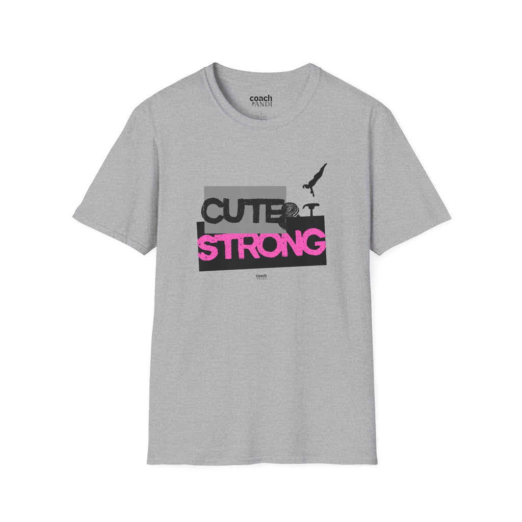 Cute & Strong Tshirt - Pink/Black (Adult)