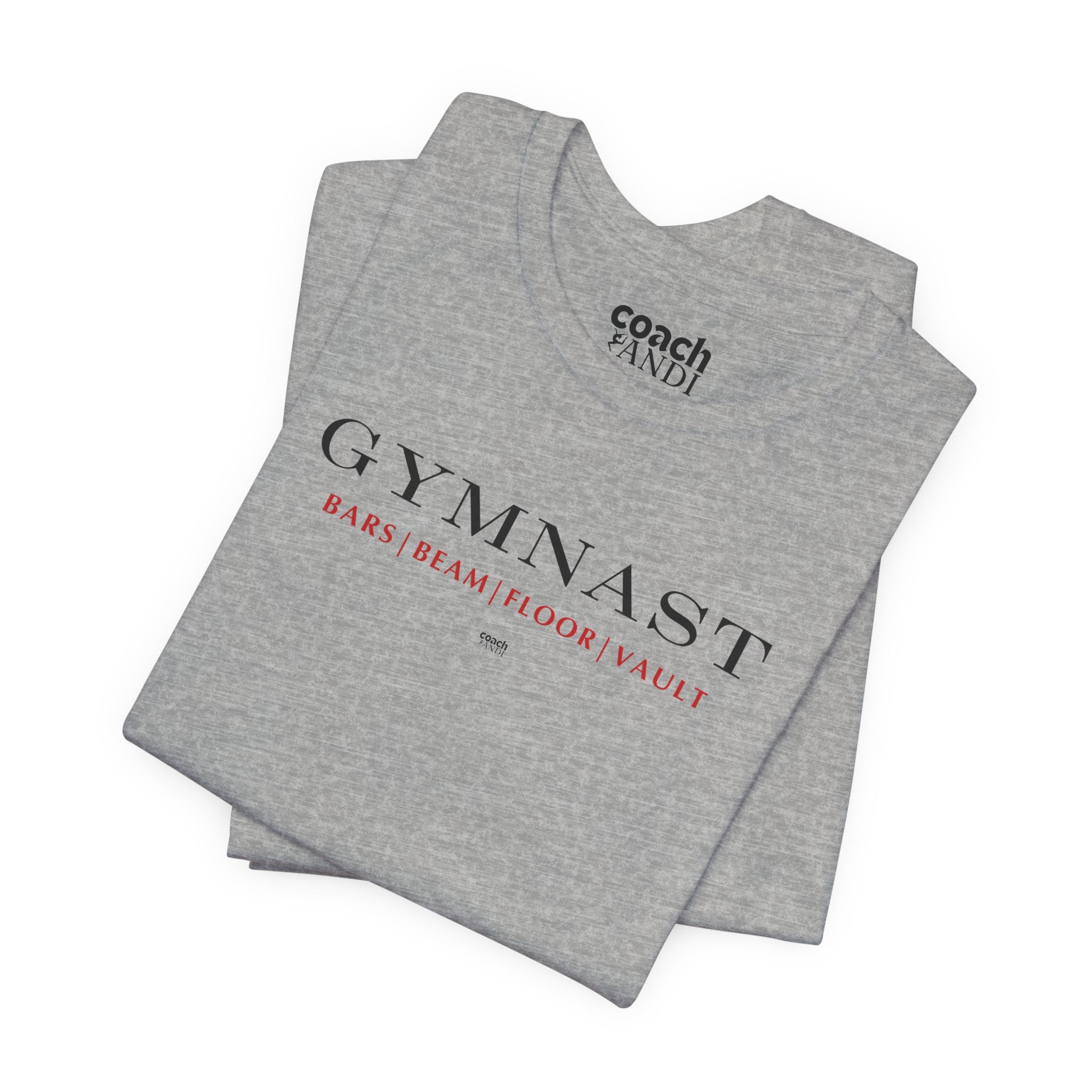 GYMNAST (Bars Beam Floor Vault) Tshirt - Red (Adult)