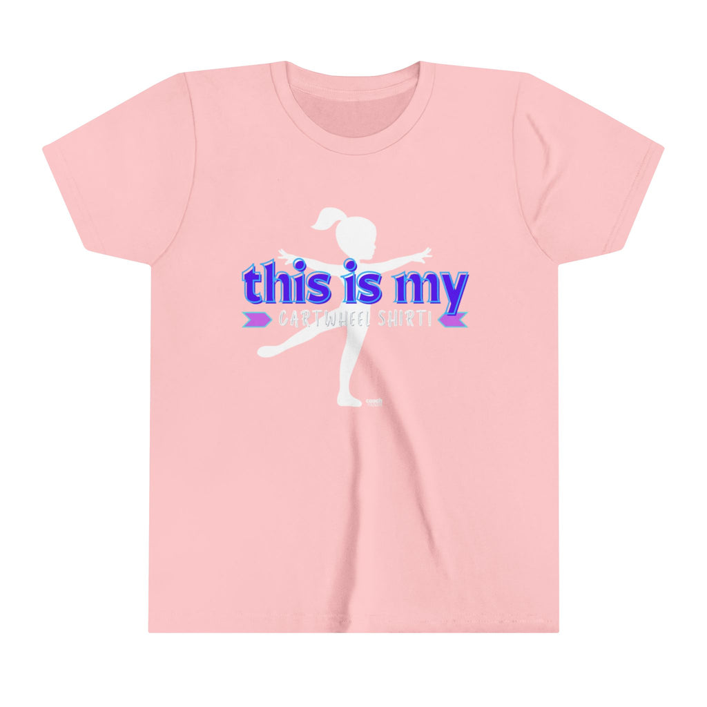 My Cartwheel Shirt-Purple/Turquoise (Youth Short Sleeve Tee)