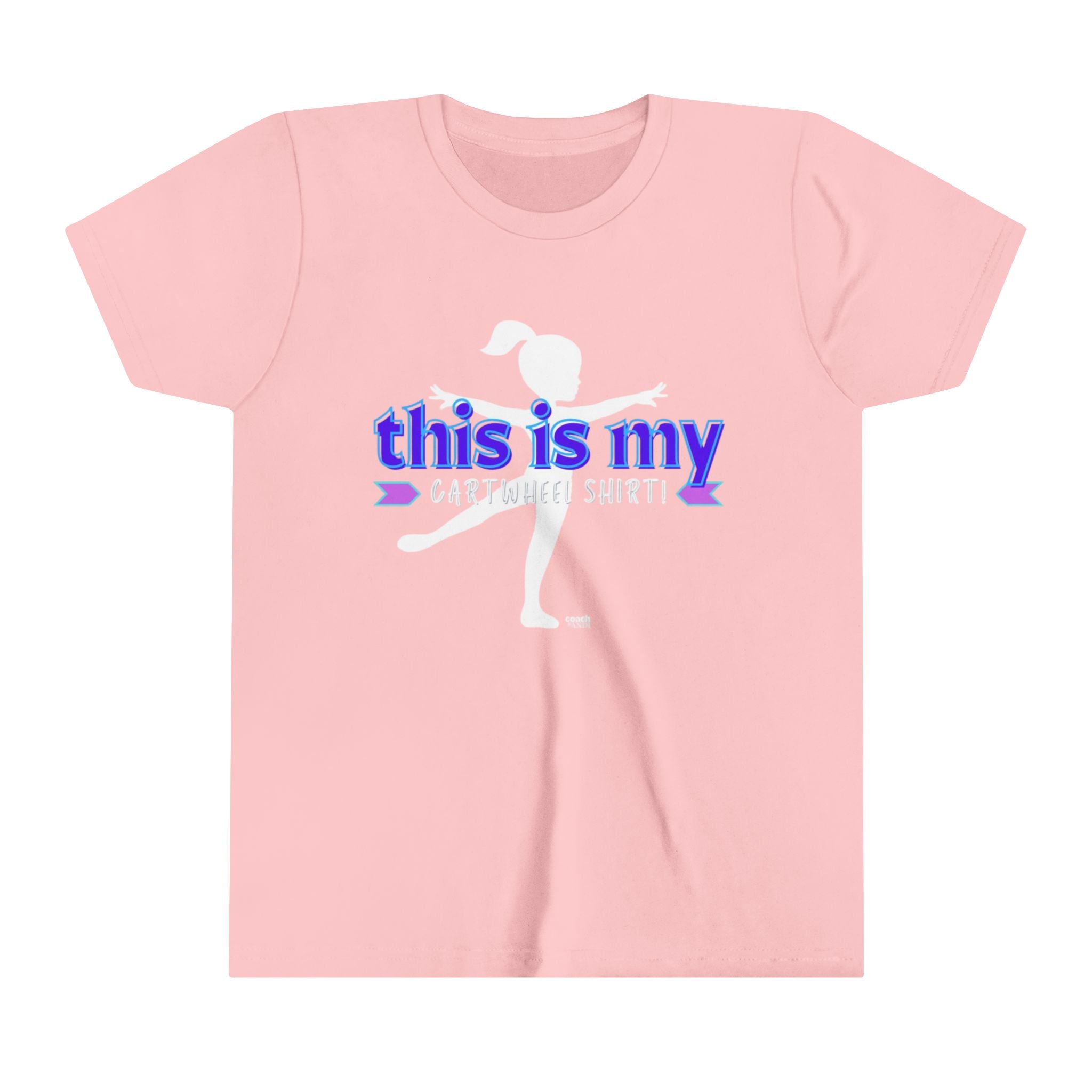 My Cartwheel Shirt-Purple/Turquoise (Youth Short Sleeve Tee)