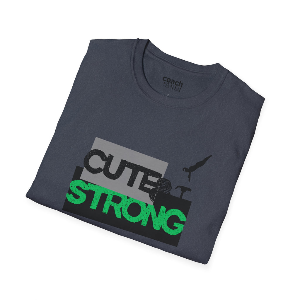 Cute & Strong Tshirt - Green/Black (Adult)