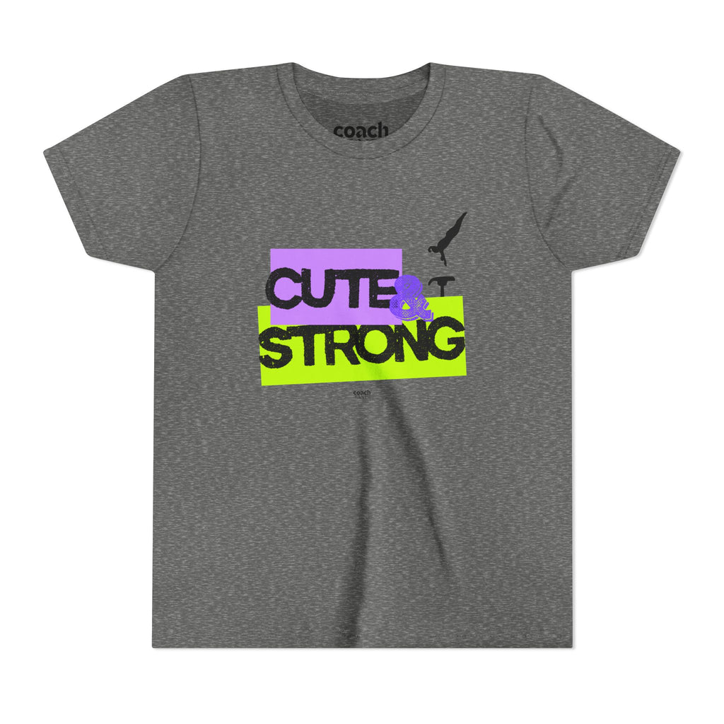 Cute & Strong Youth Short Sleeve Tee - Lavender/Lime