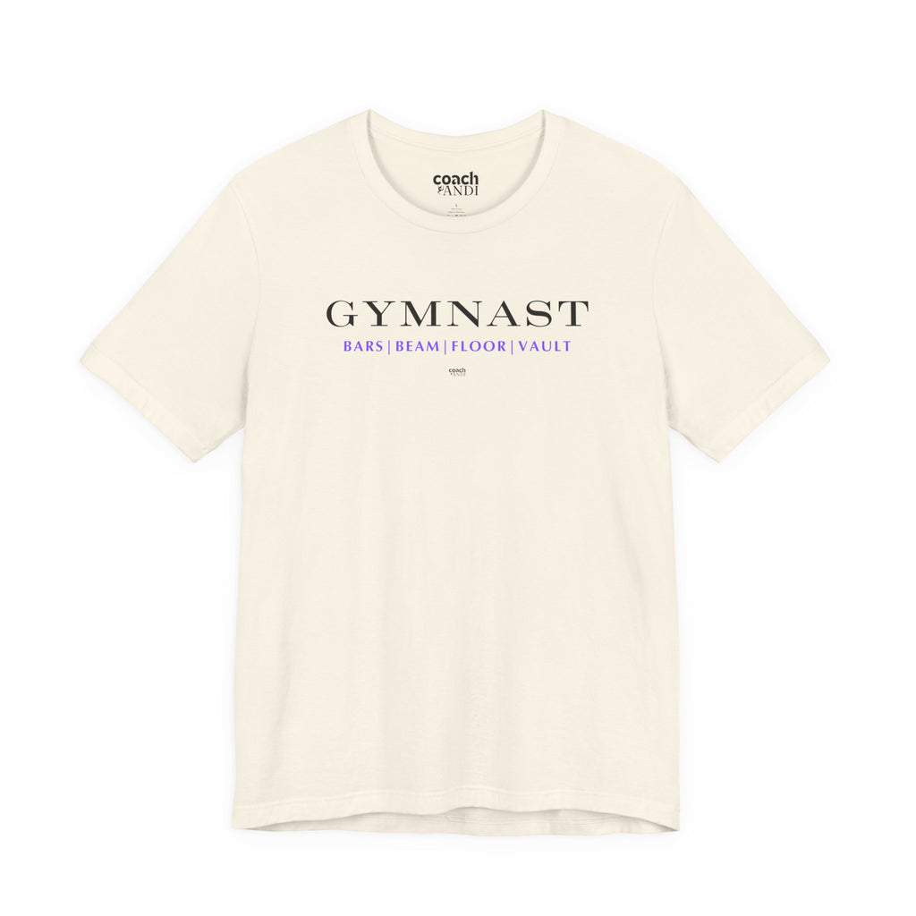 GYMNAST (Bars Beam Floor Vault) Tshirt - Purple (Adult)
