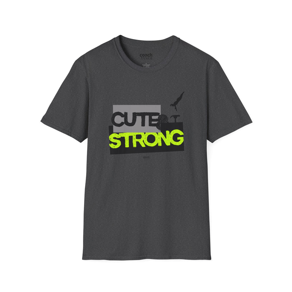 Cute & Strong Tshirt - Lime/Black (Adult)