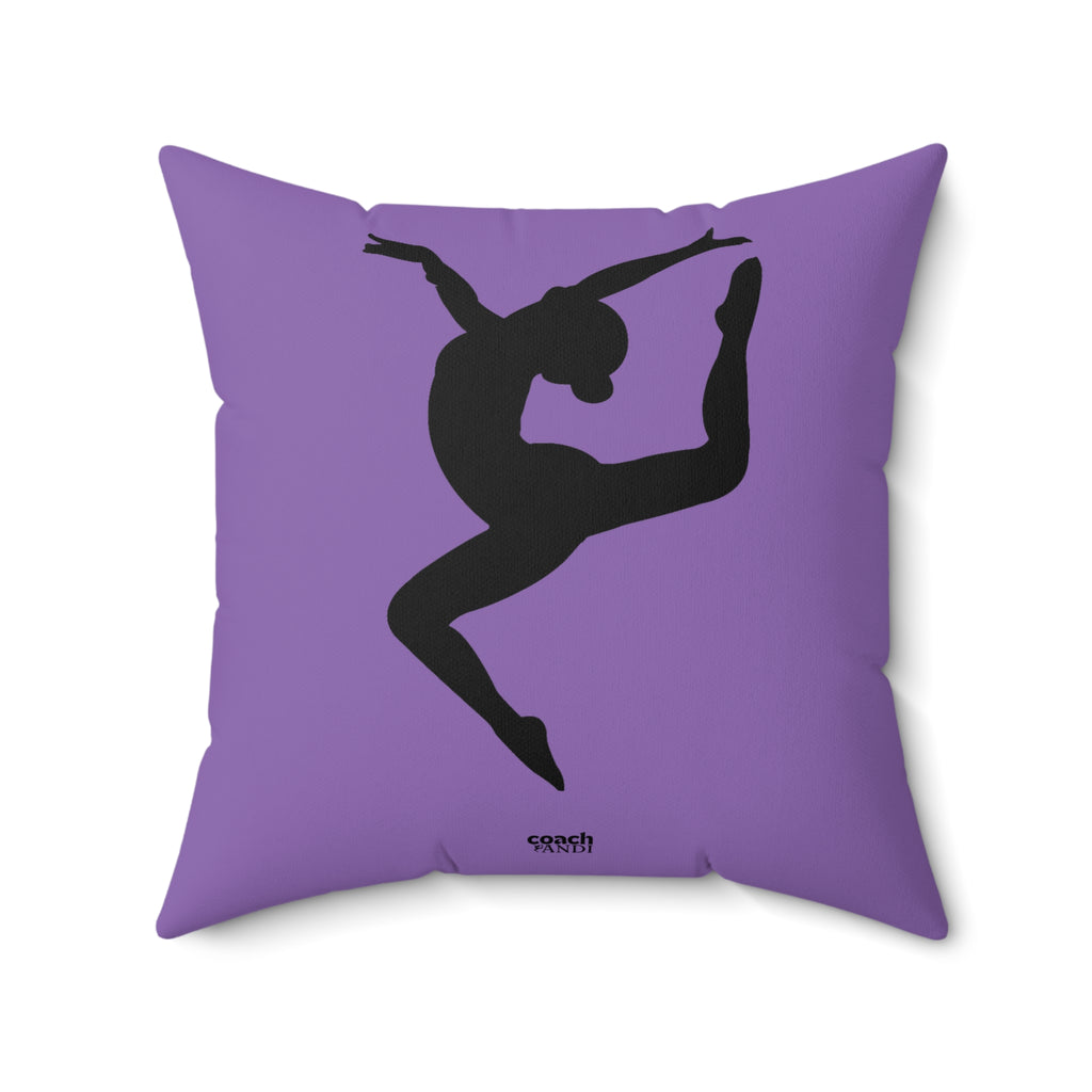 Always Be A Gymnast-Purple (Spun Polyester Square Pillow)