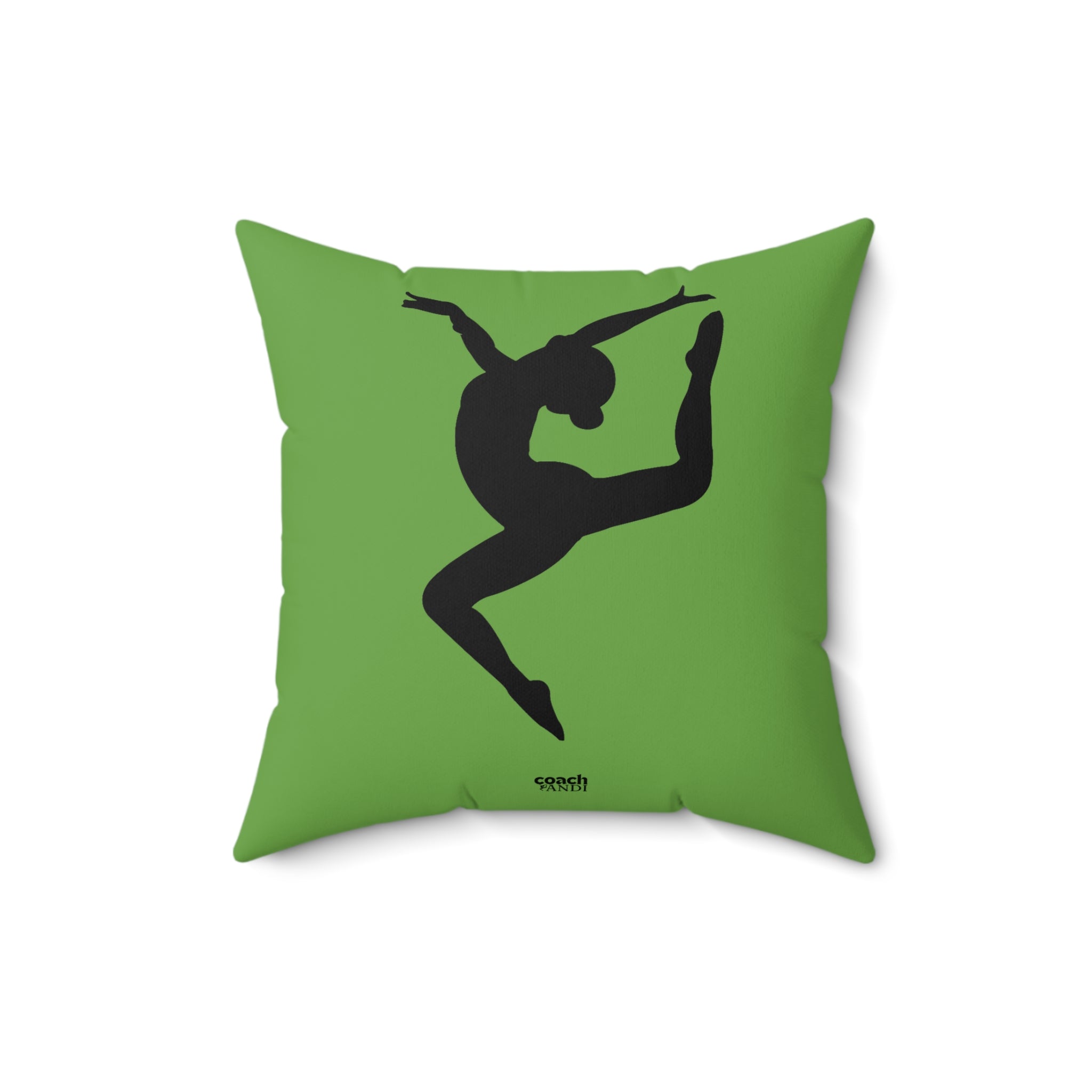 Always Be A Gymnast-Green (Spun Polyester Square Pillow)