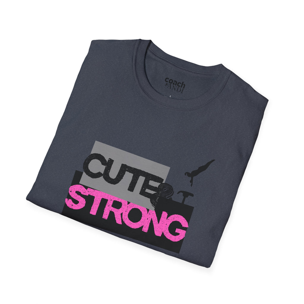 Cute & Strong Tshirt - Pink/Black (Adult)