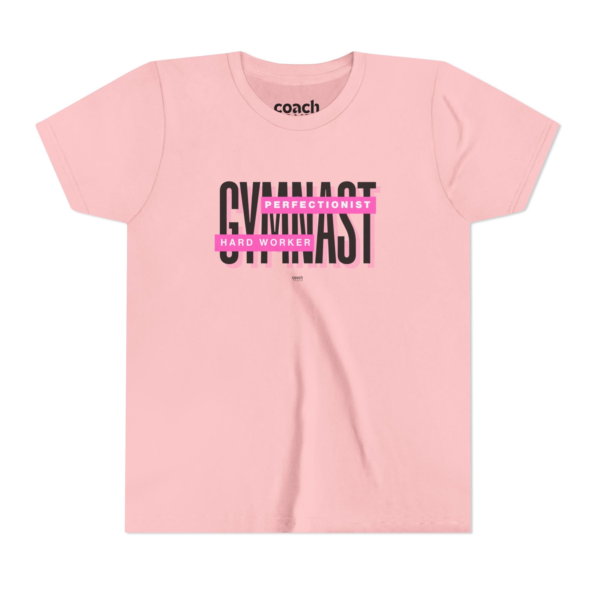 Gymnast Hard Worker Tshirt - Pink (Youth)