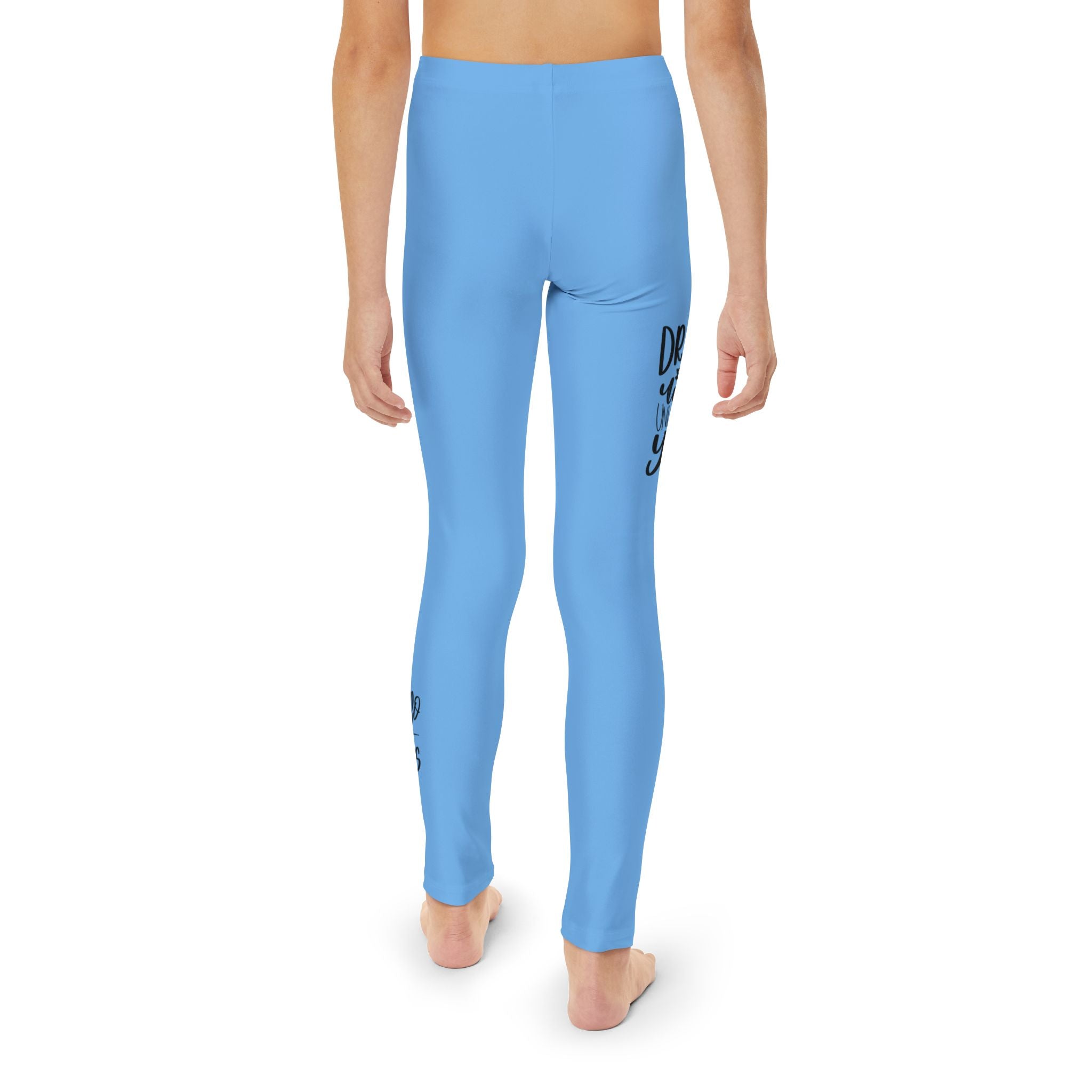 Dreams Dont Work Hard, You Do- Lt Blue (Youth Full-Length Leggings (AOP)