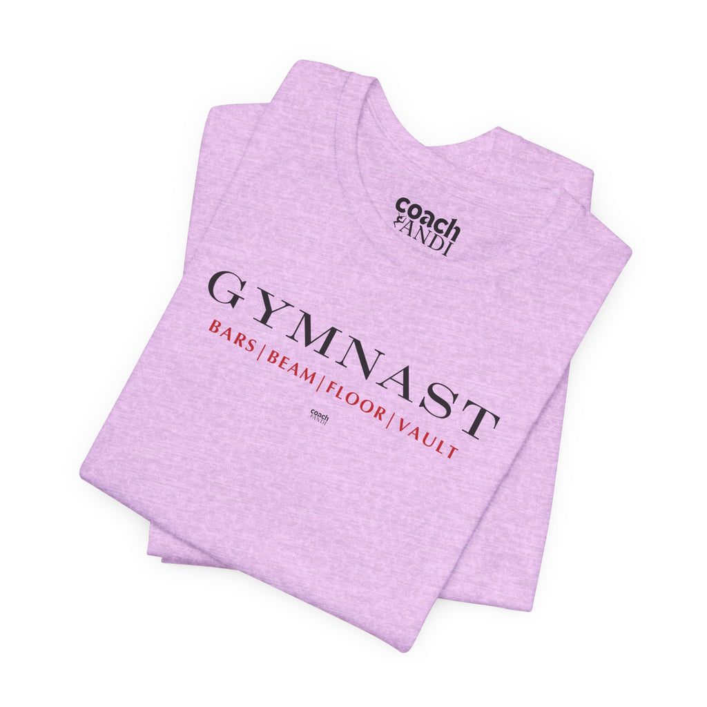 GYMNAST (Bars Beam Floor Vault) Tshirt - Red (Adult)