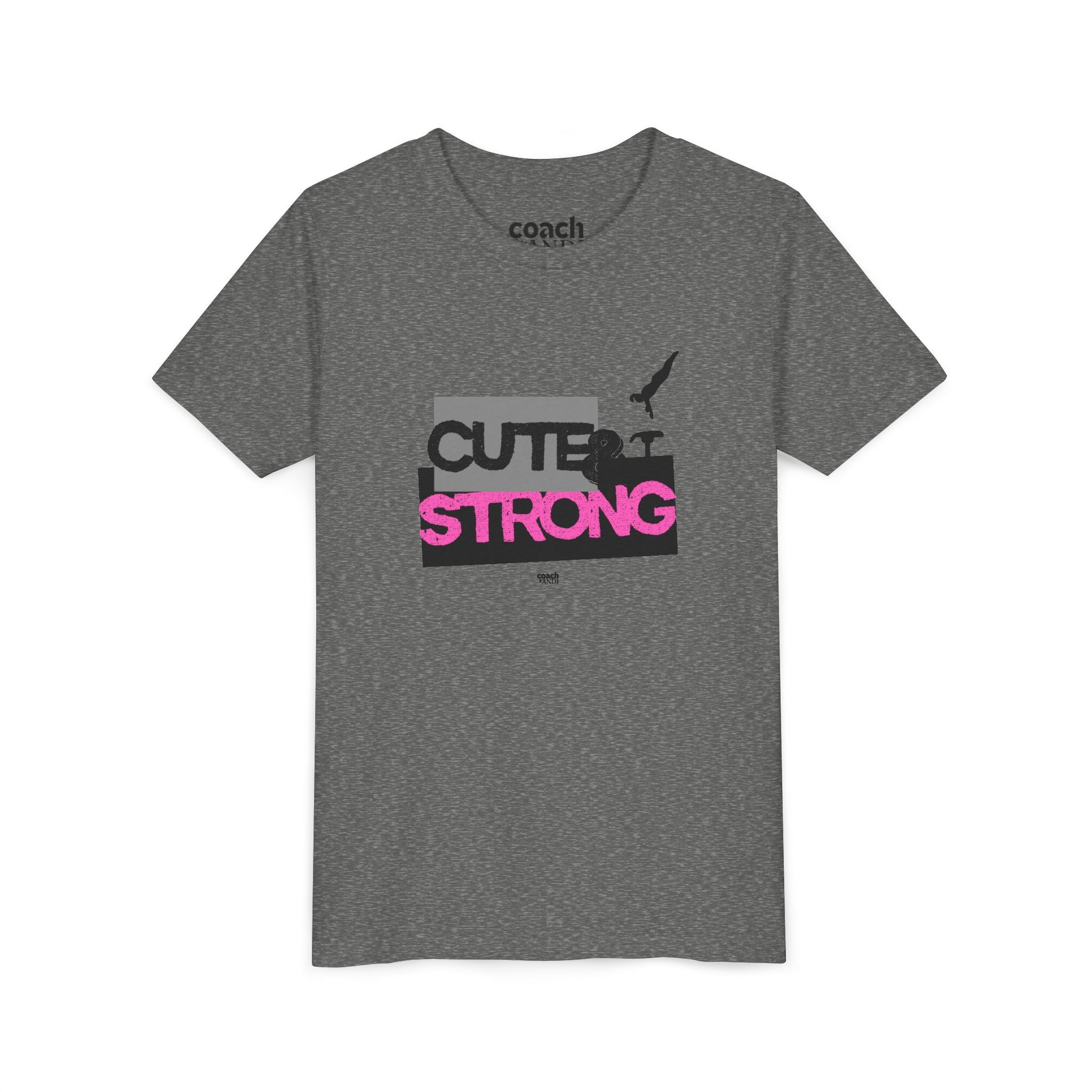 Cute & Strong Youth Short Sleeve Tee - Pink/Black