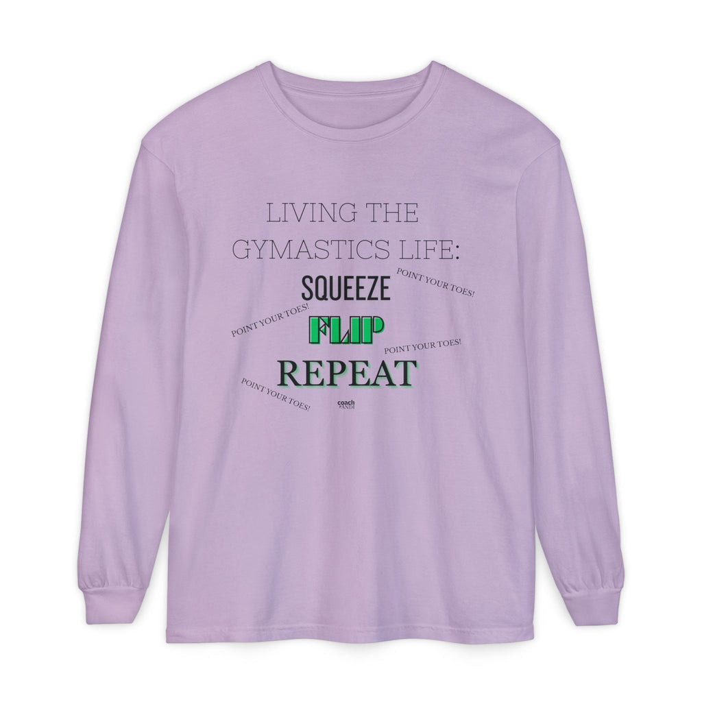 Squeeze Flip Repeat -Green (Adult Longsleeve Shirt)