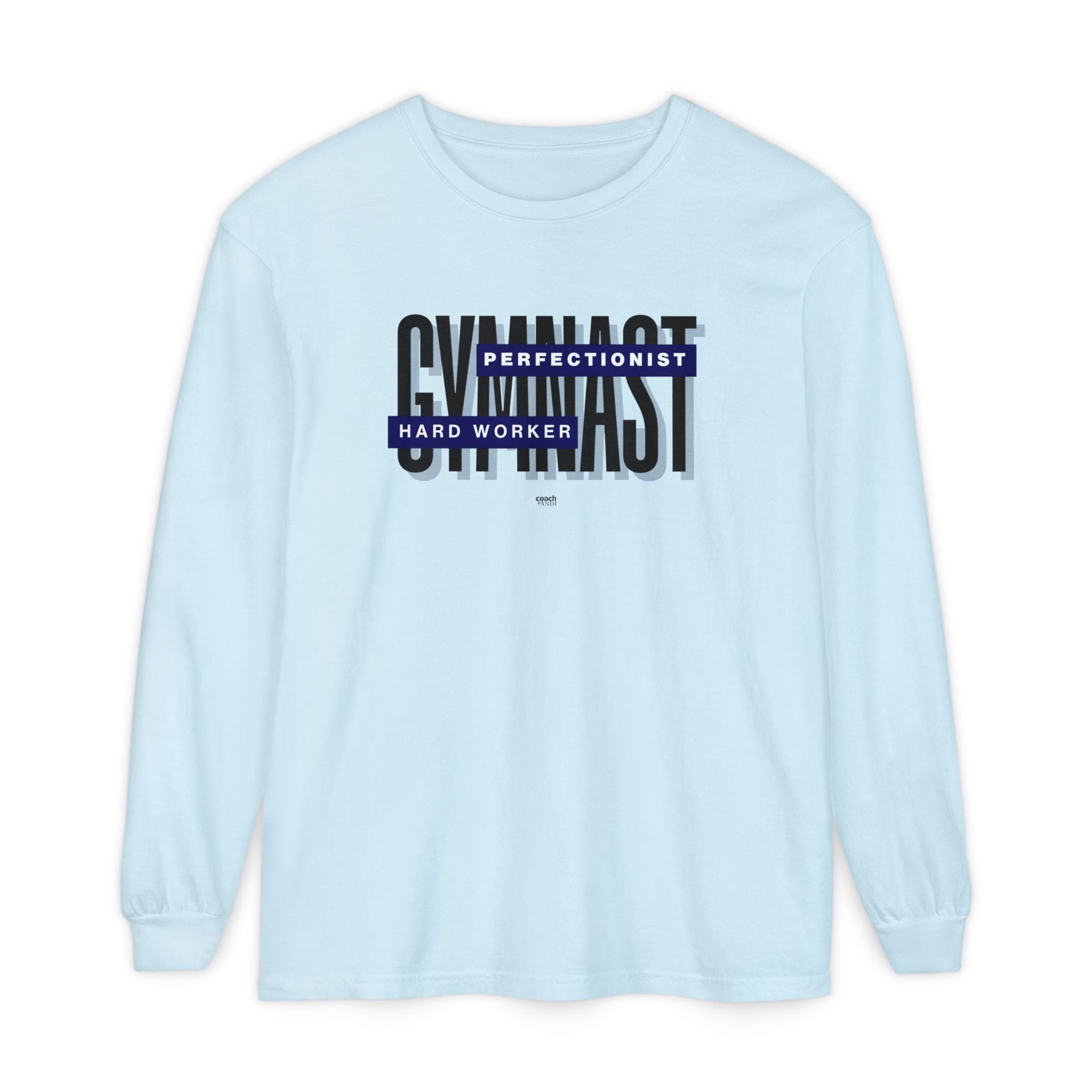 Gymnast Hard Worker Long Sleeve Shirt - Navy (Adult)