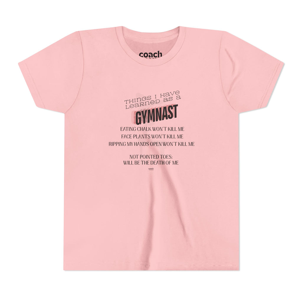 Things I learned as a Gymnast Short Sleeve Tee - Red (Youth)