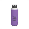 Gymnastics Quotes-Purple (Stainless Steel Water Bottle, Standard Lid)