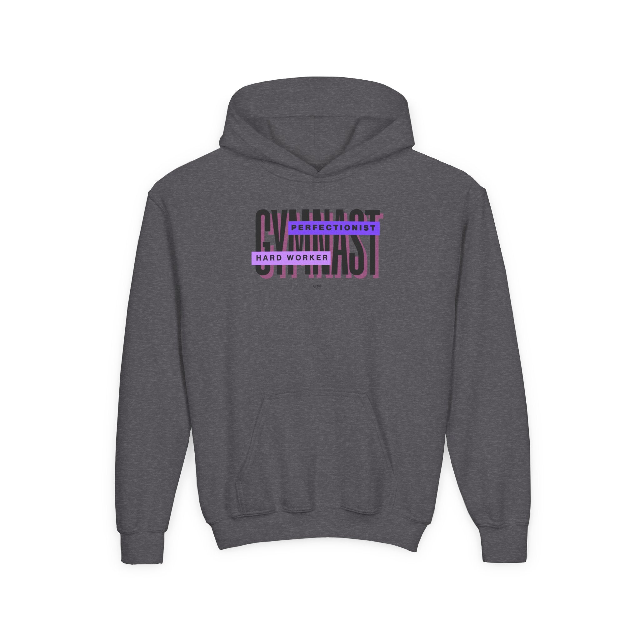 Gymnast Hard Worker Hoodie - Purple (Youth)