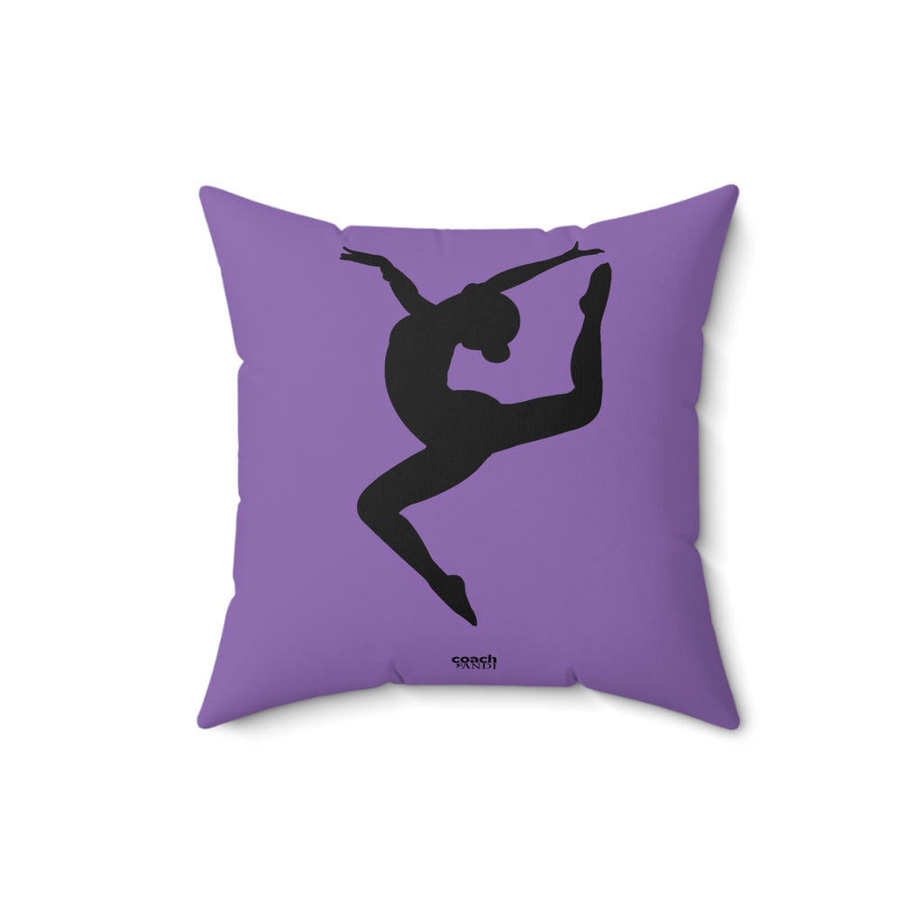Always Be A Gymnast-Purple (Spun Polyester Square Pillow)