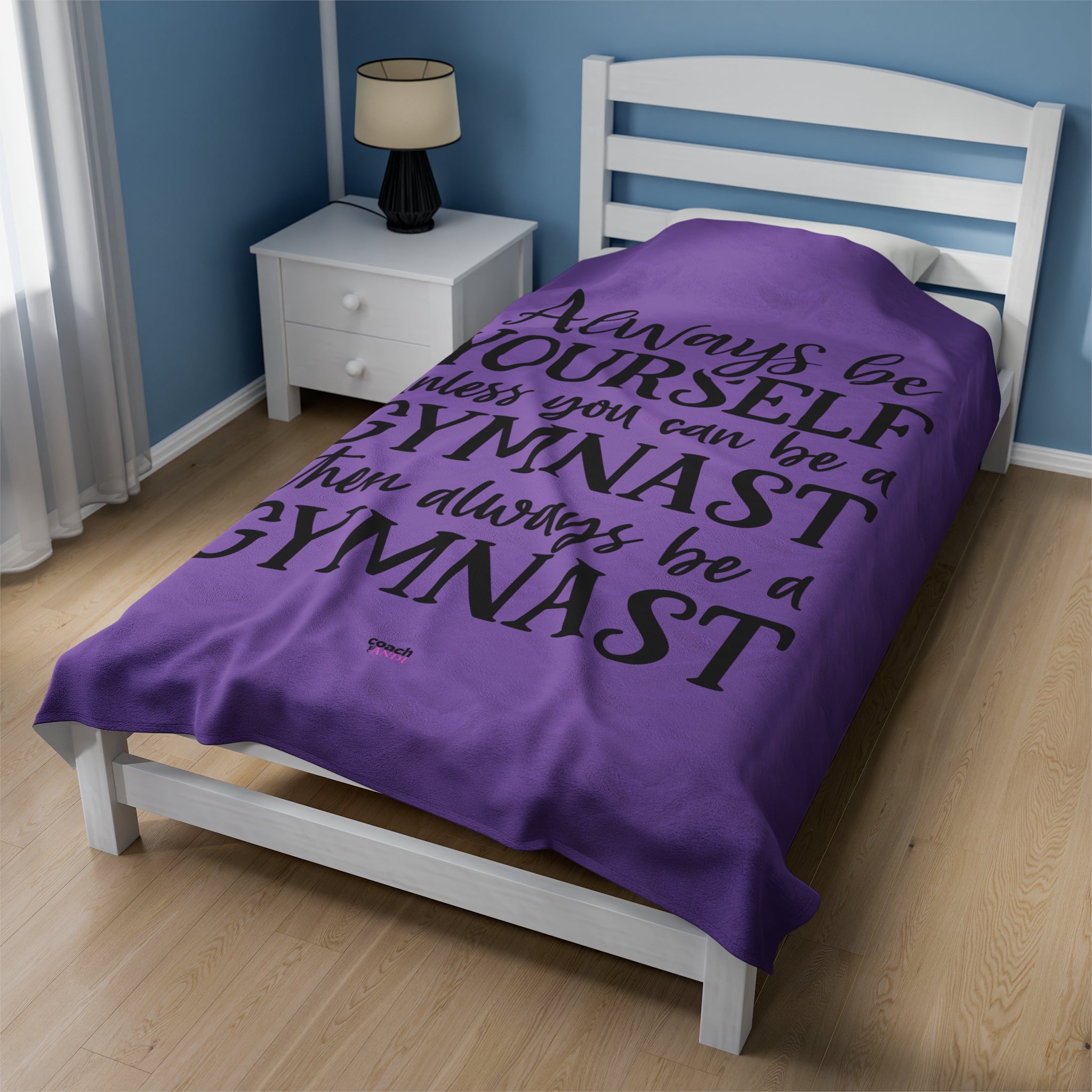 Always Be A Gymnast-Purple(Velveteen Plush Blanket)