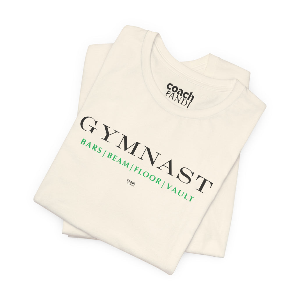 GYMNAST (Bars Beam Floor Vault) Tshirt - Green (Adult)