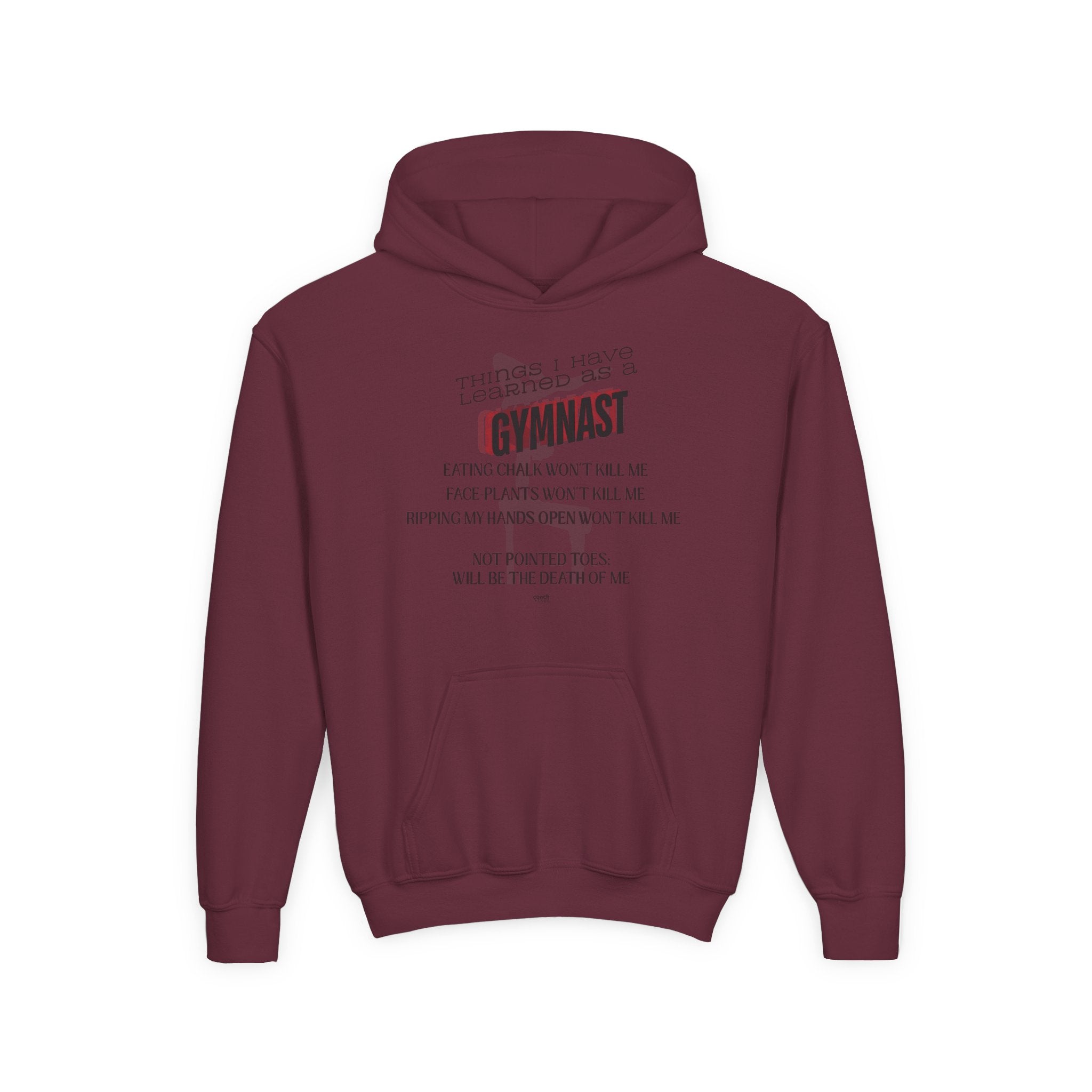 Things I learned as a Gymnast Hoodie - Red (Youth)