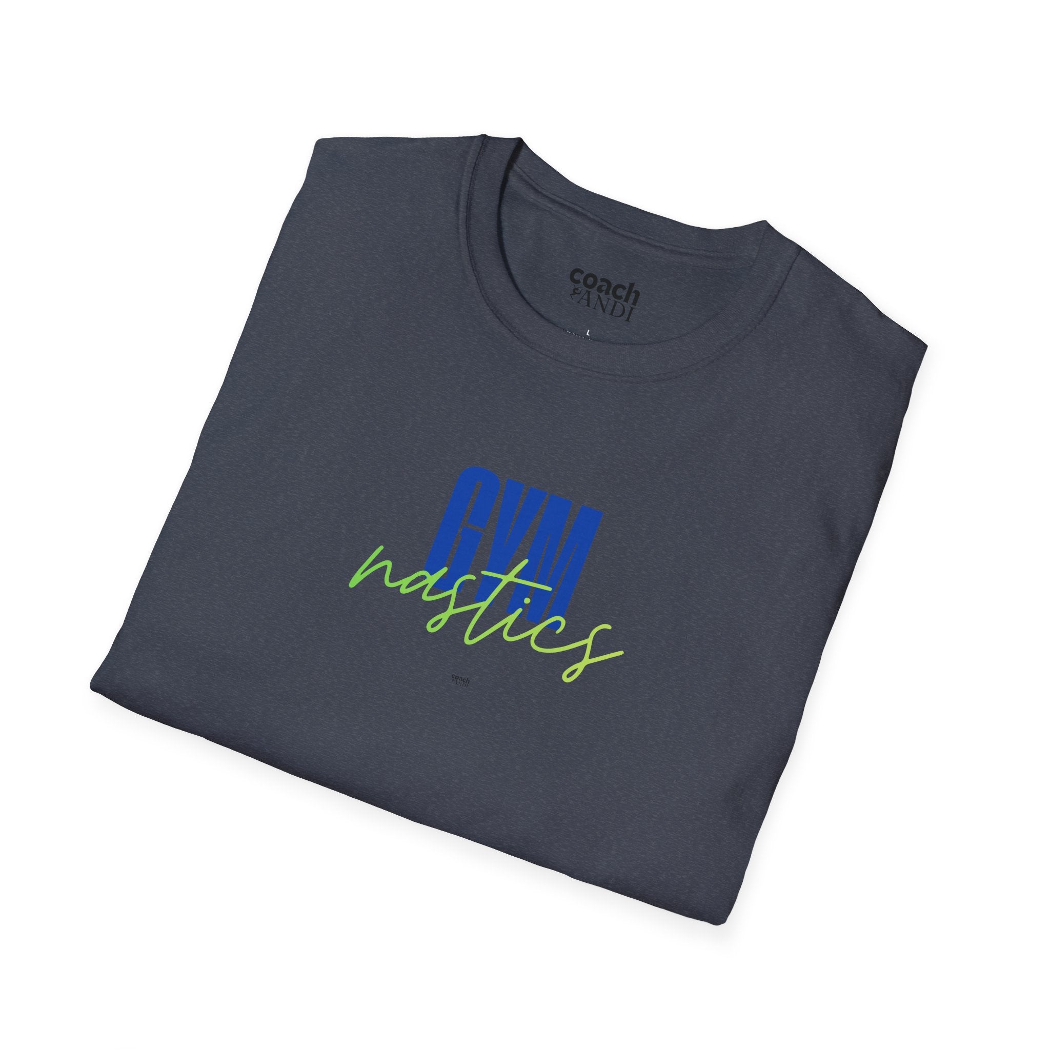 GYMnastics Tshirt - Blue/Lime (Adult)