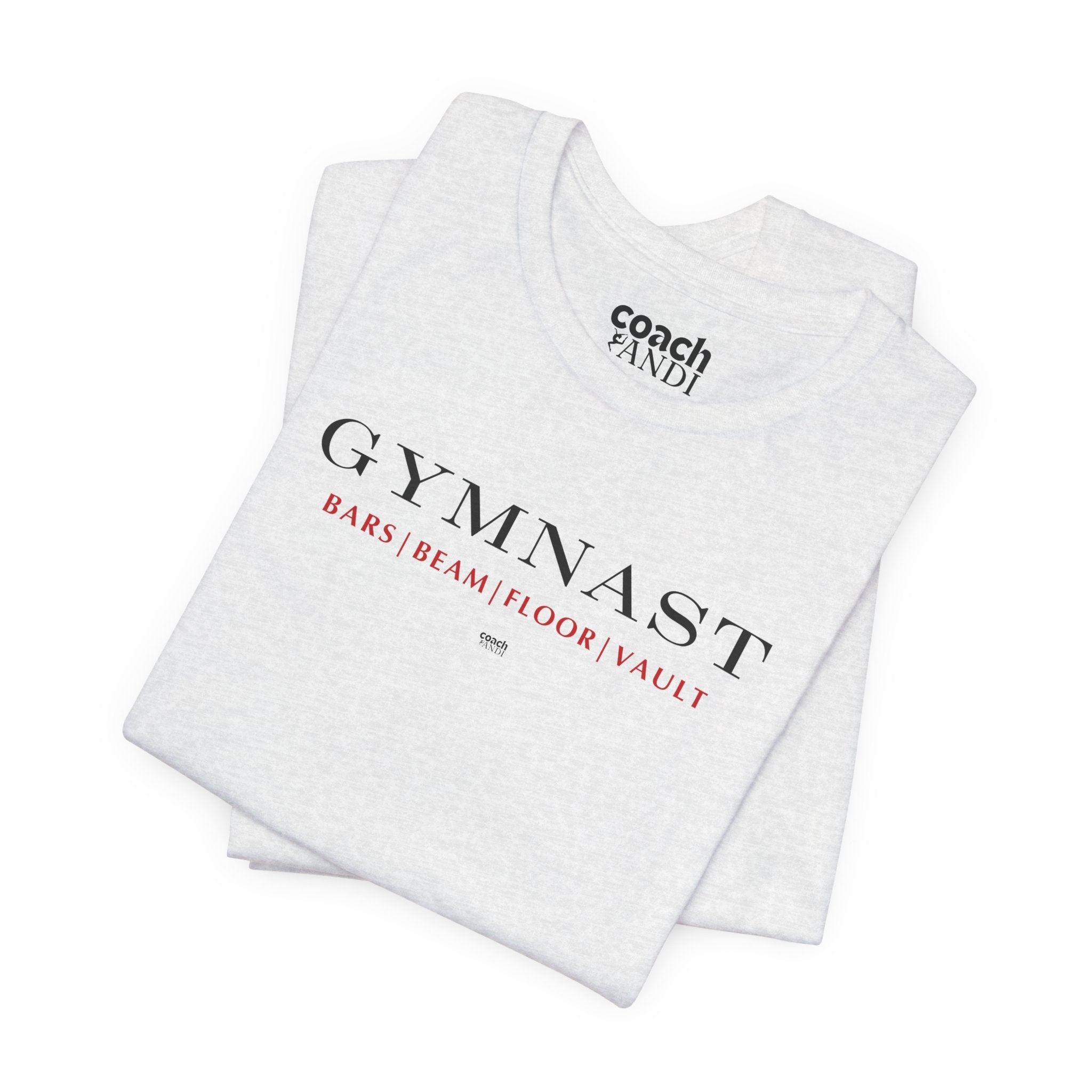 GYMNAST (Bars Beam Floor Vault) Tshirt - Red (Adult)