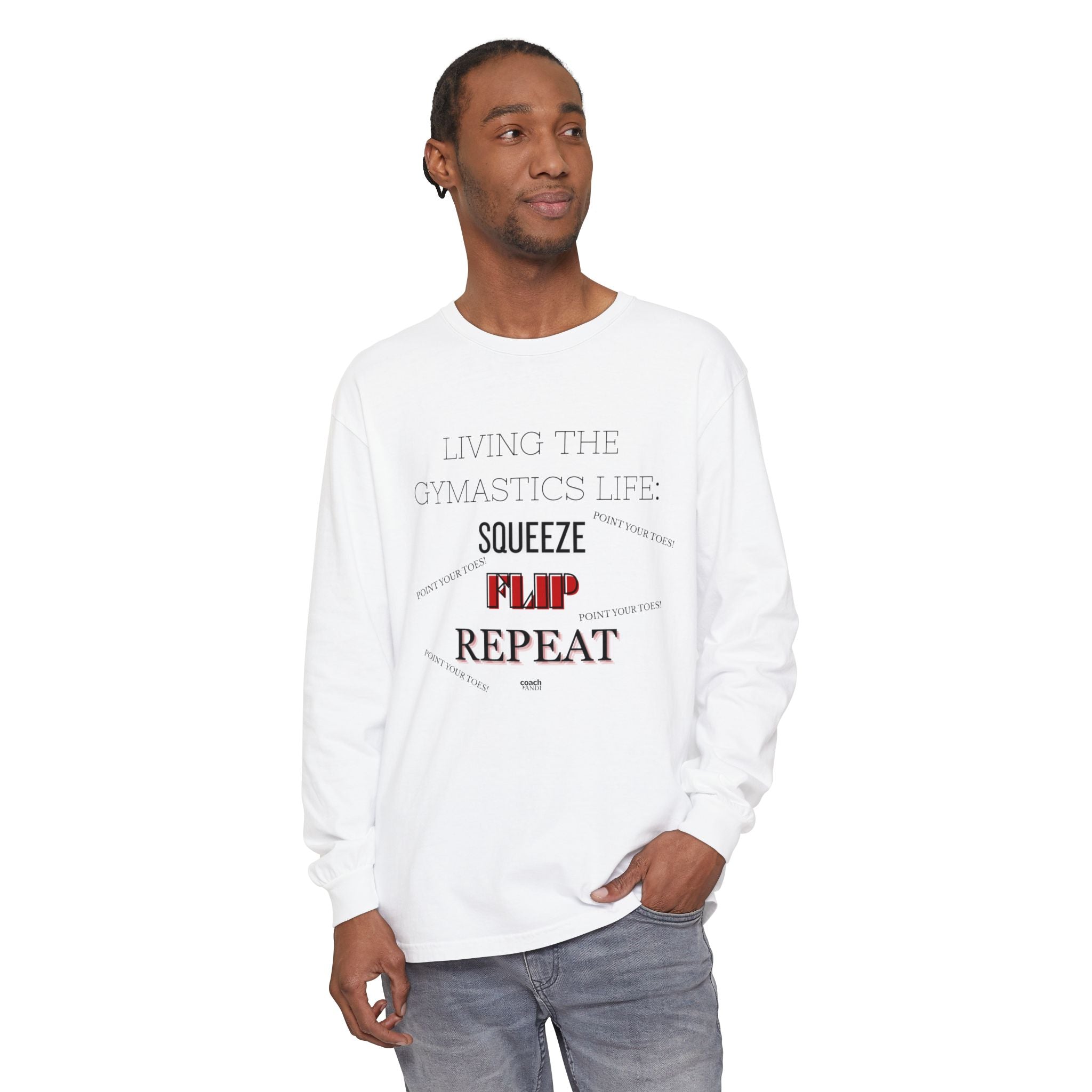 Squeeze Flip Repeat - Red (Adult Longsleeve Shirt)
