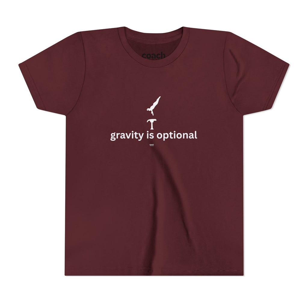 Gravity is Optional Tshirt - White Font (Youth)
