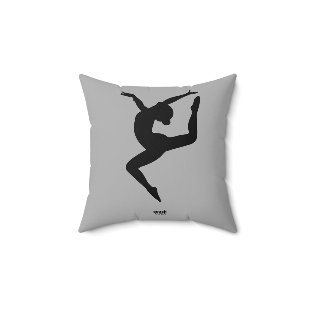 Always Be A Gymnast-Grey (Spun Polyester Square Pillow)