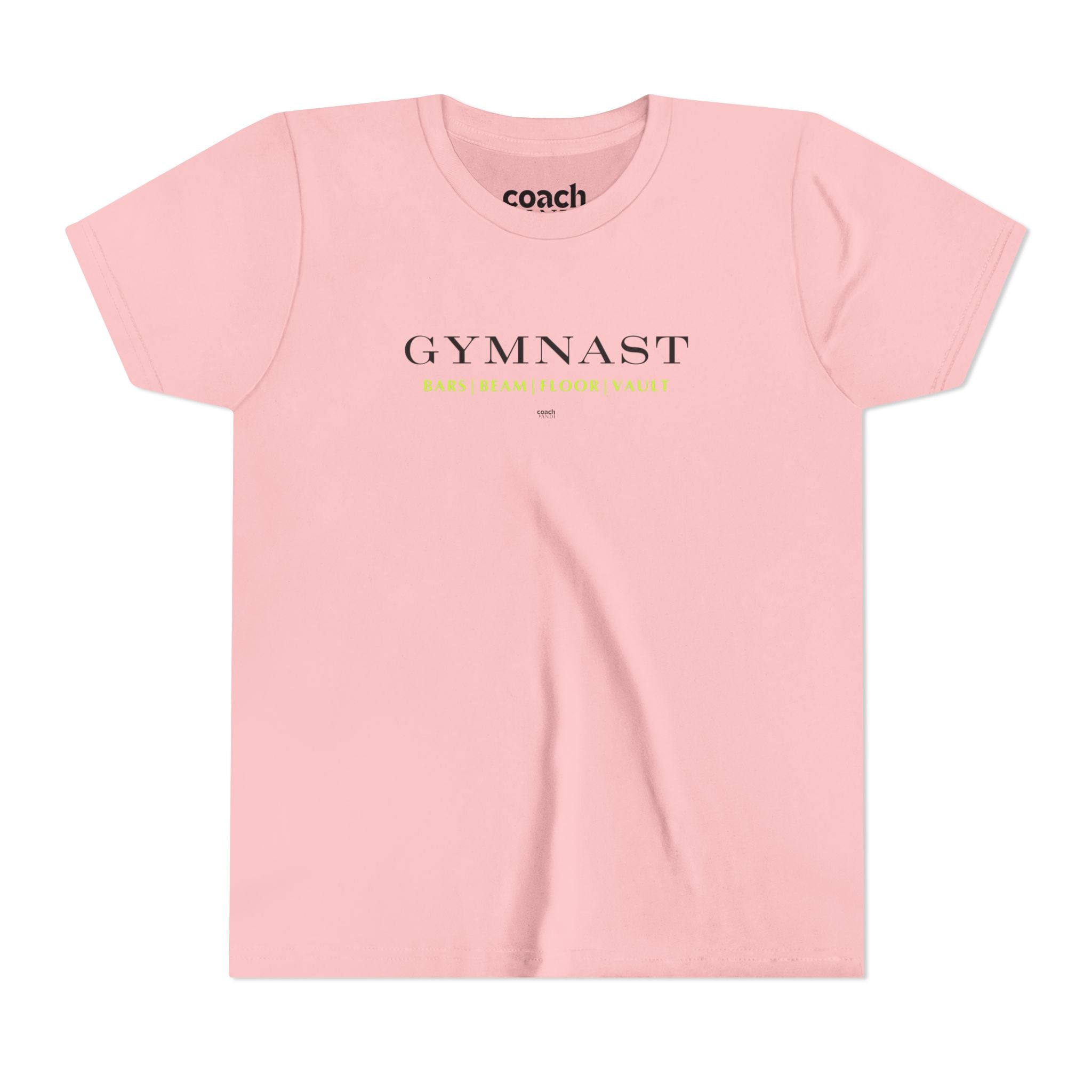 GYMNAST (Bars Beam Floor Vault) Tshirt - Lime (Youth)
