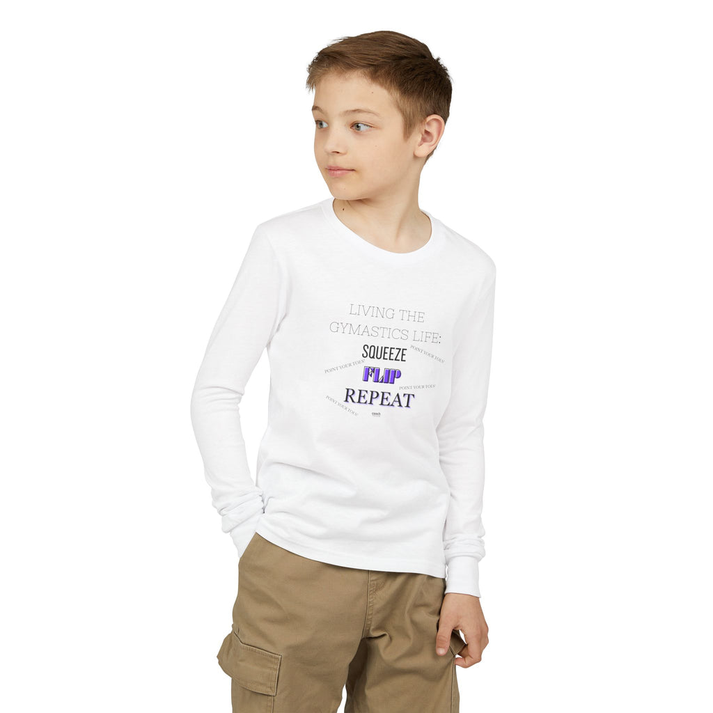 Squeeze Flip REPEAT Long Sleeve Shirt -Purple (Youth)