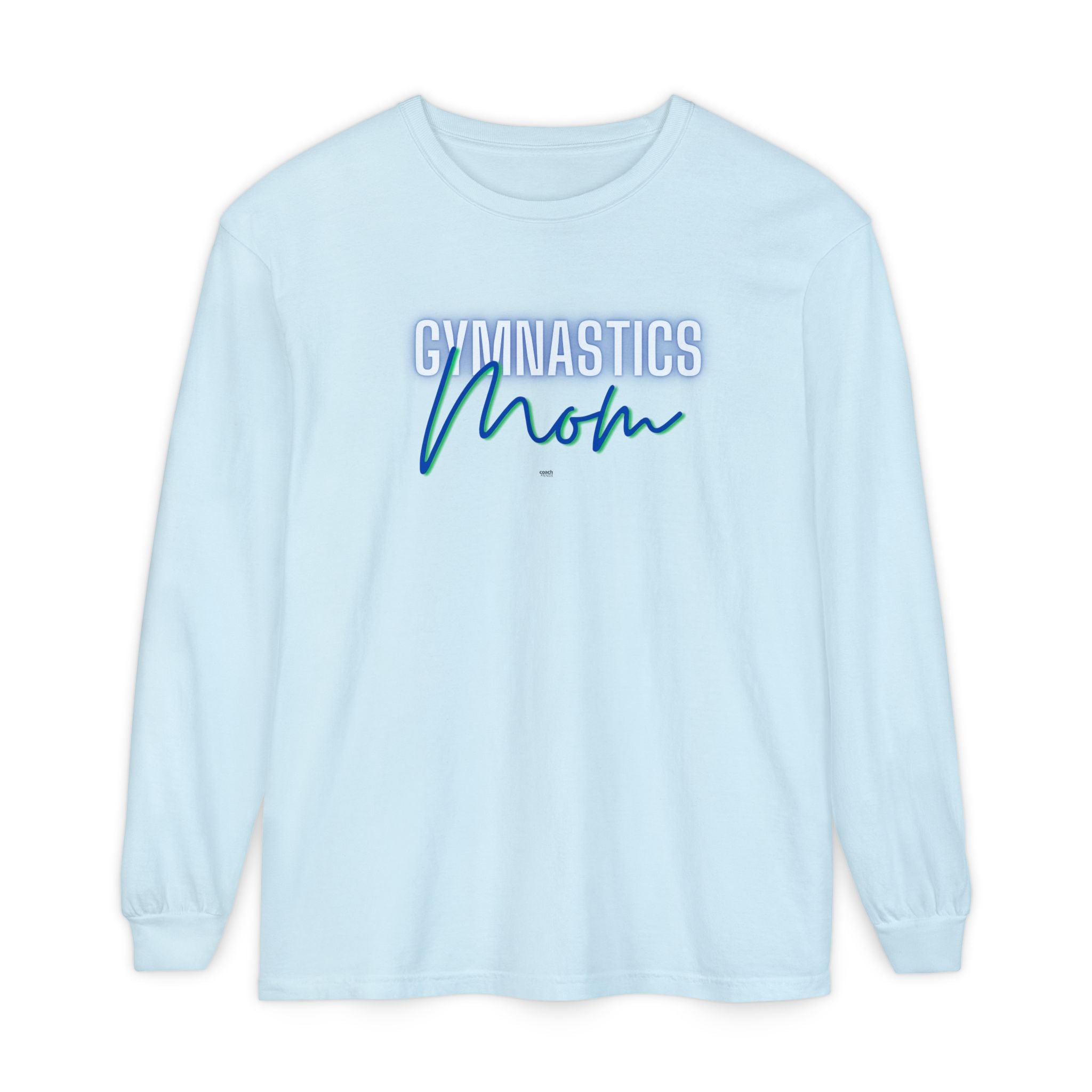 Glow Gym Mom Long Sleeve Shirt - Blue/Green (Adult)
