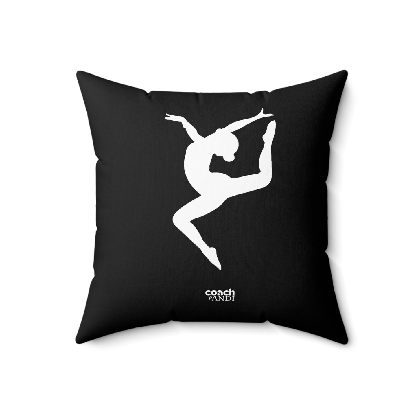 Always Be A Gymnast-Black (Spun Polyester Square Pillow)