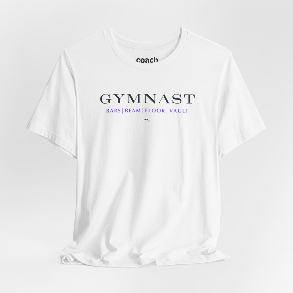 GYMNAST (Bars Beam Floor Vault) Tshirt - Purple (Adult)