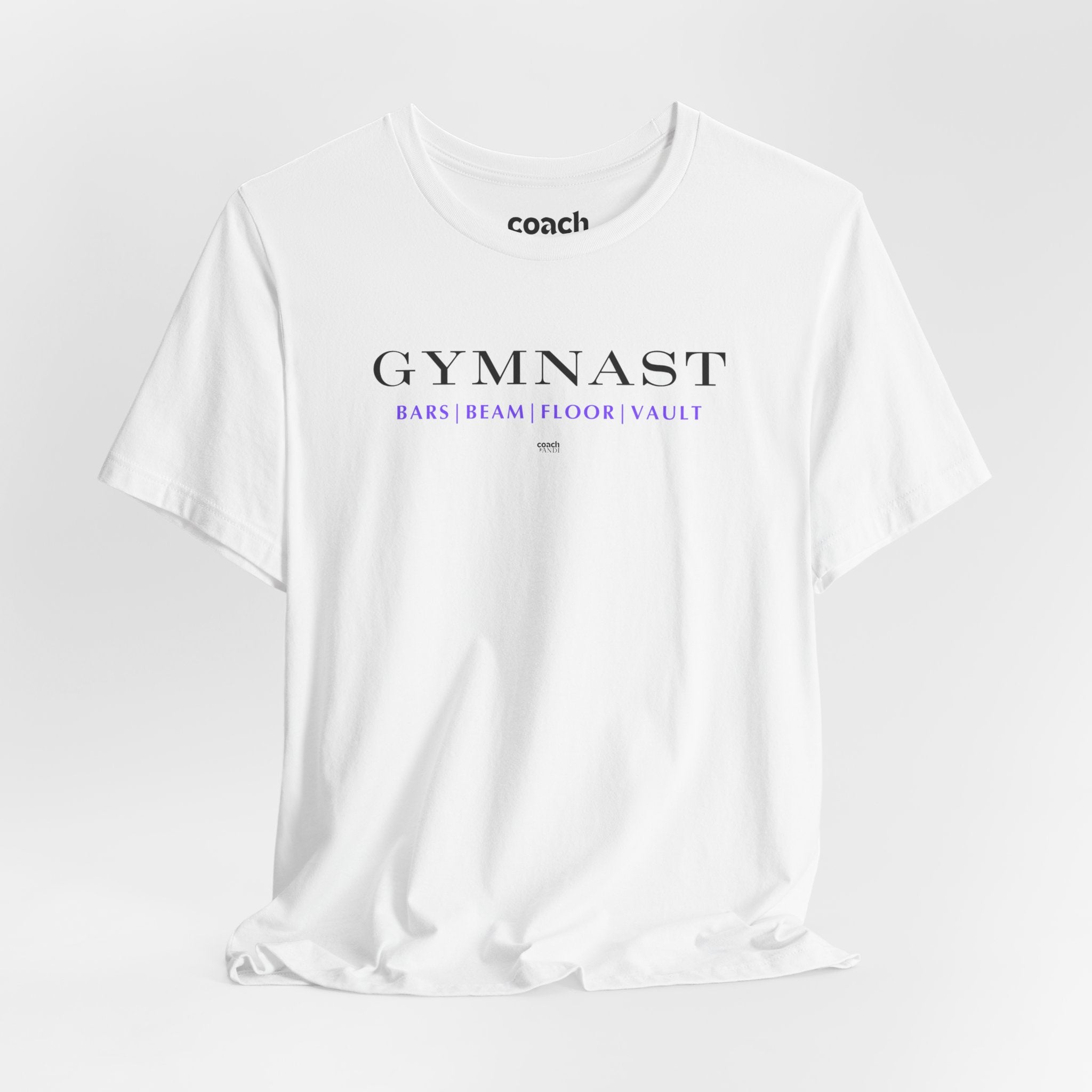 GYMNAST (Bars Beam Floor Vault) Tshirt - Purple (Adult)