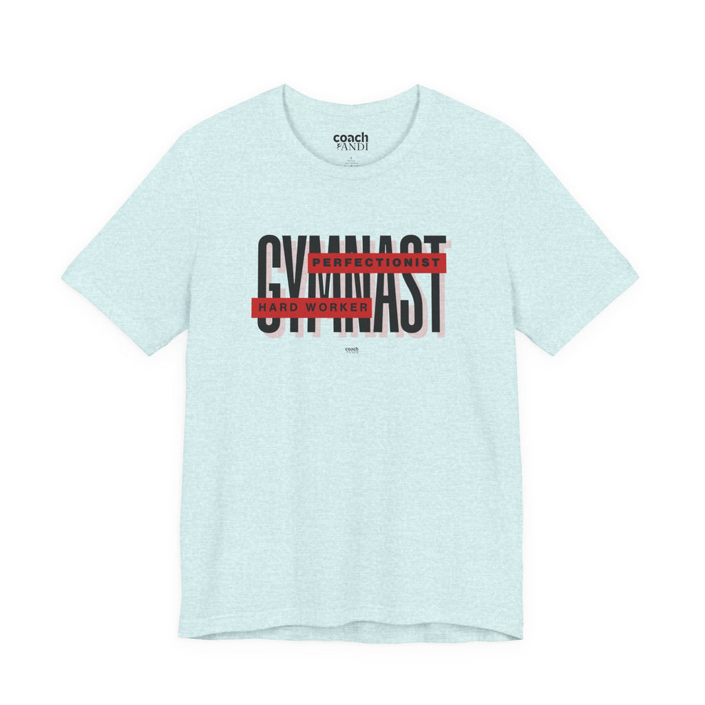 Gymnast Hard Worker Tshirt - Red (Adult)