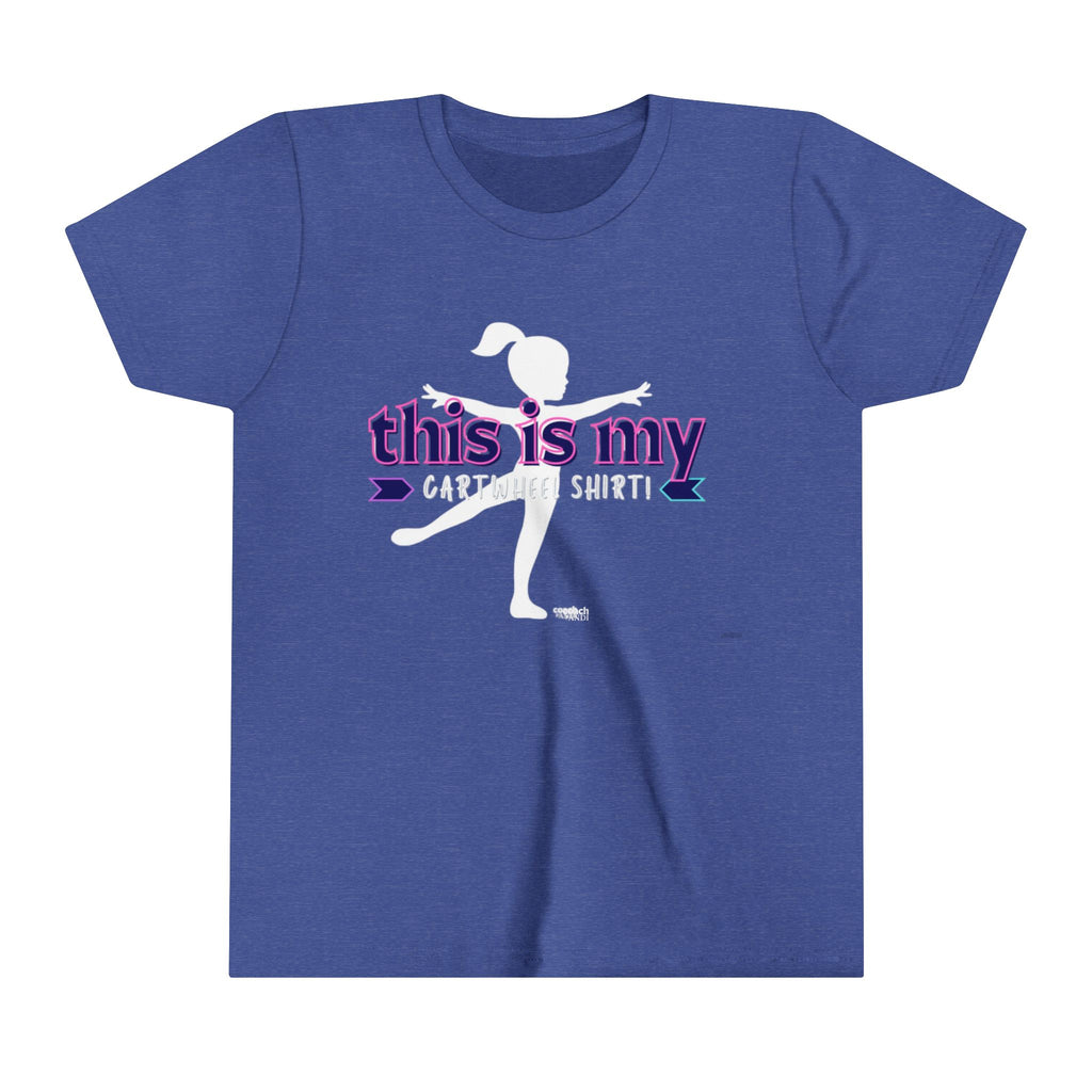 My Cartwheel Shirt-Navy/Pink (Youth Short Sleeve Tee)