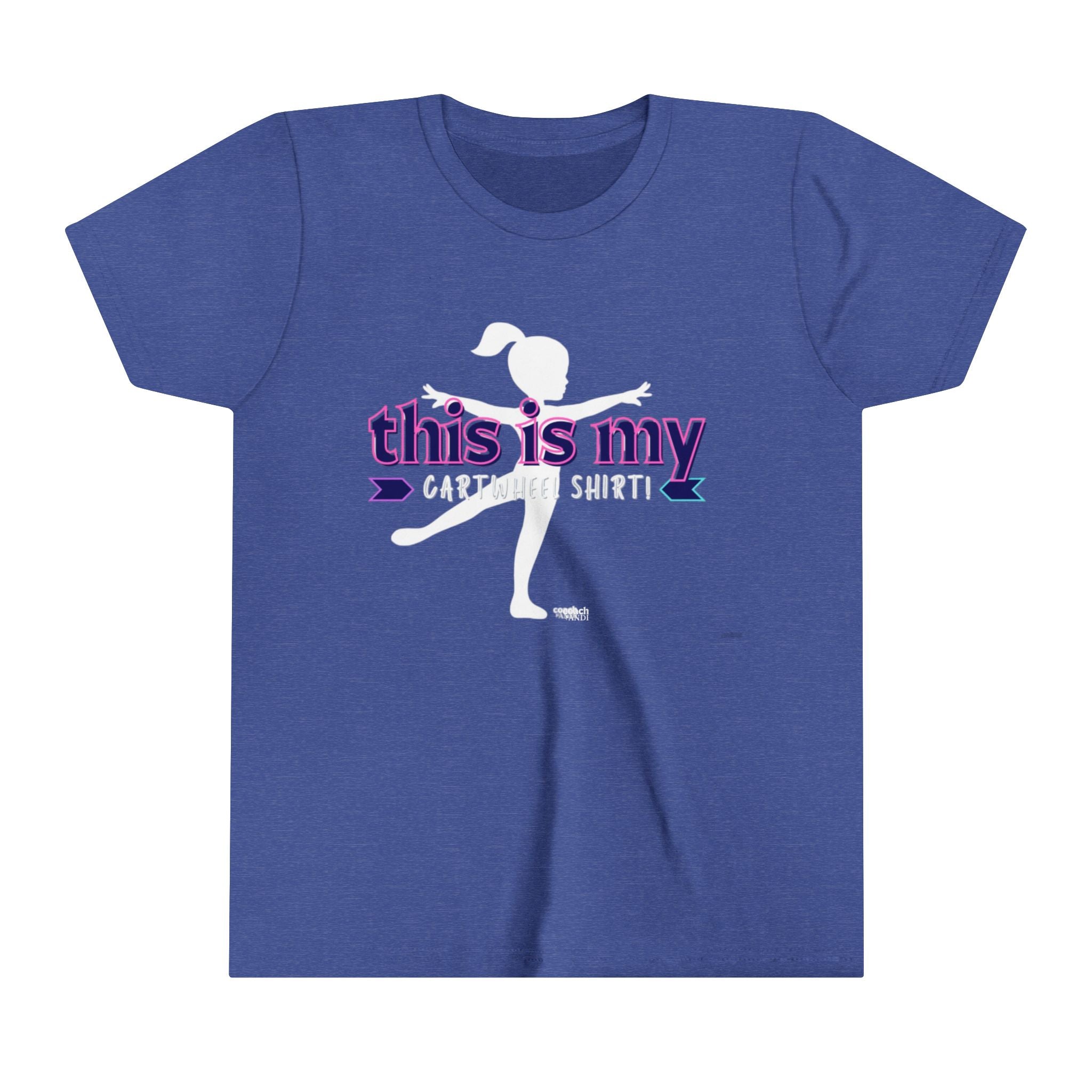 My Cartwheel Shirt-Navy/Pink (Youth Short Sleeve Tee)