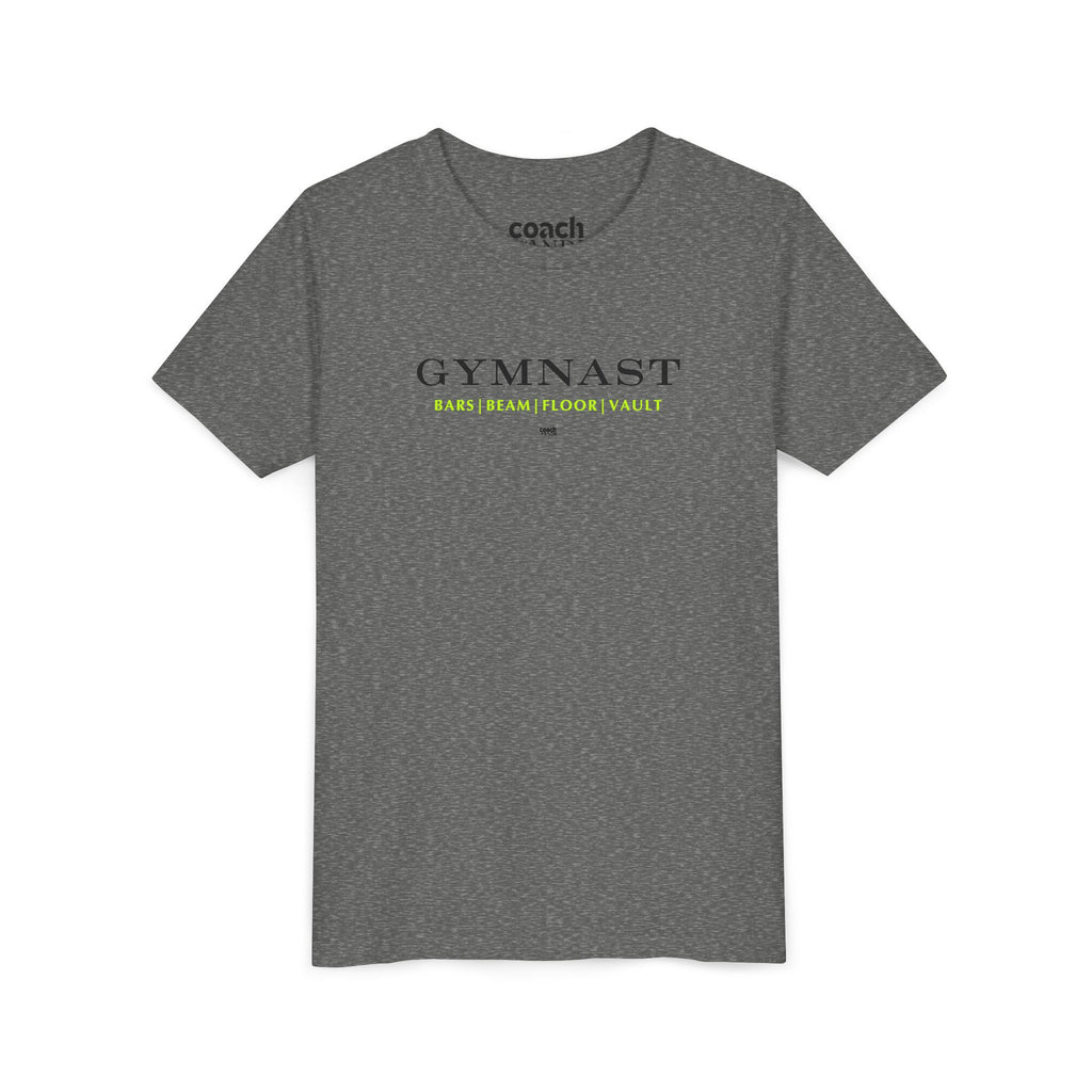 GYMNAST (Bars Beam Floor Vault) Tshirt - Lime (Youth)