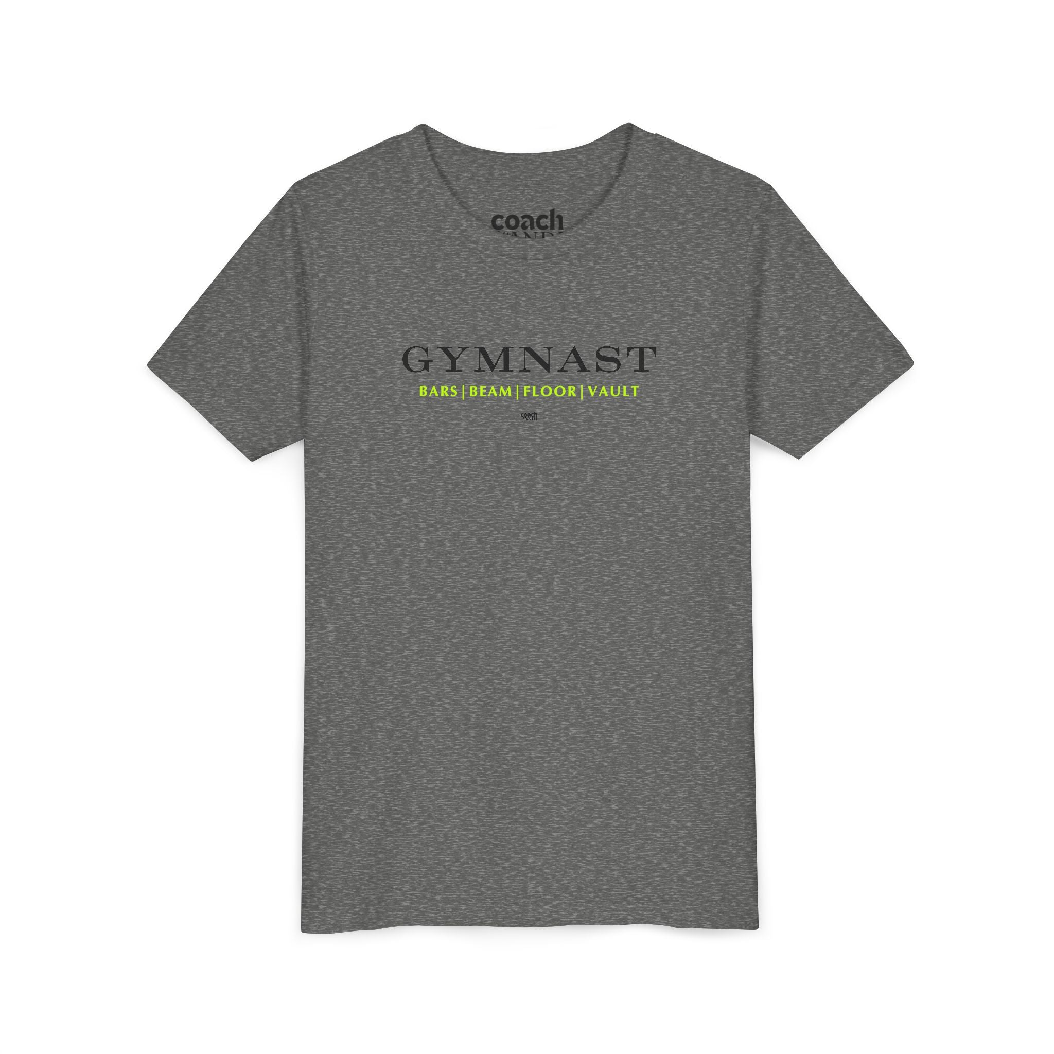 GYMNAST (Bars Beam Floor Vault) Tshirt - Lime (Youth)