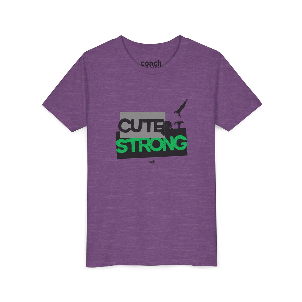 Cute & Strong Youth Short Sleeve Tee - Green/Black