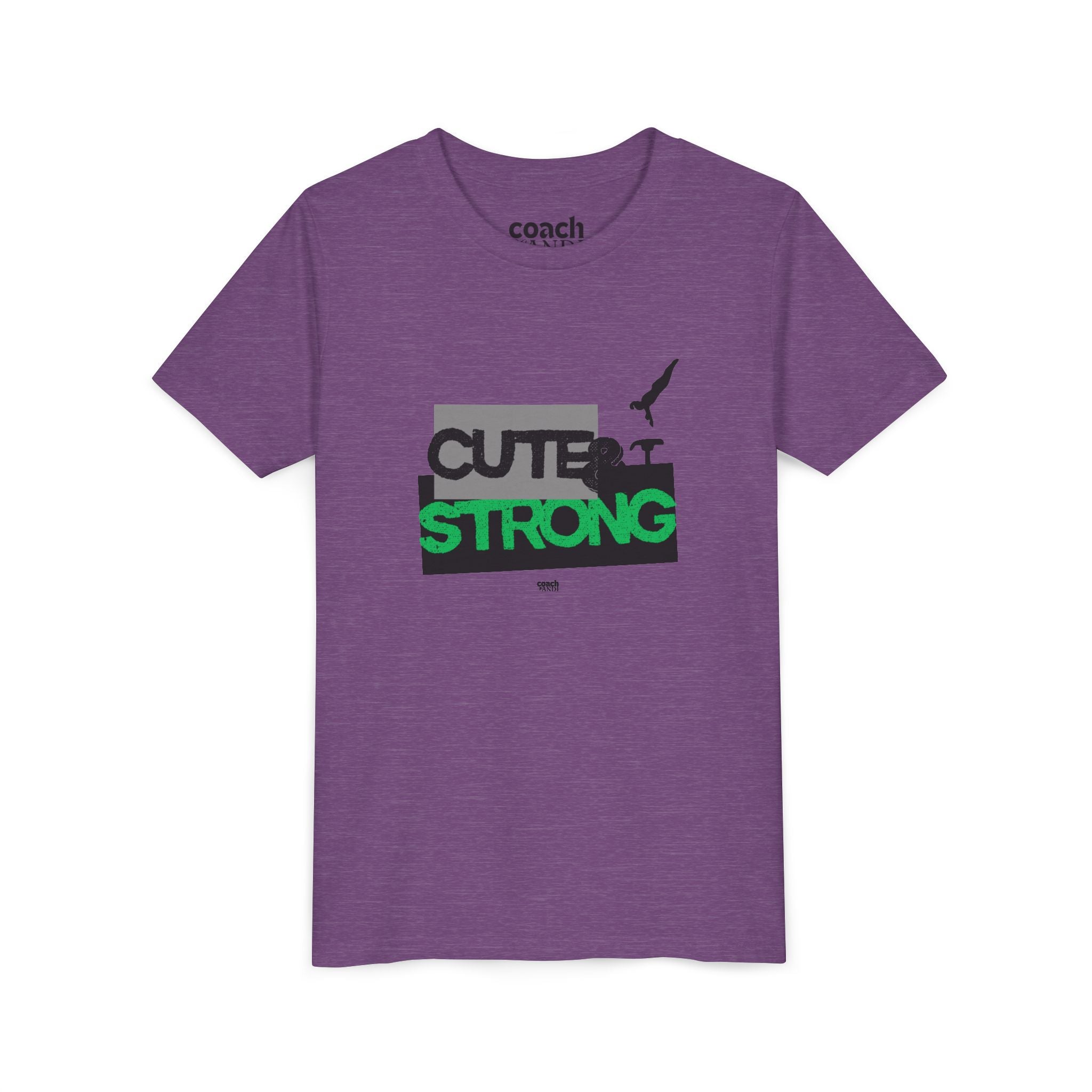 Cute & Strong Youth Short Sleeve Tee - Green/Black