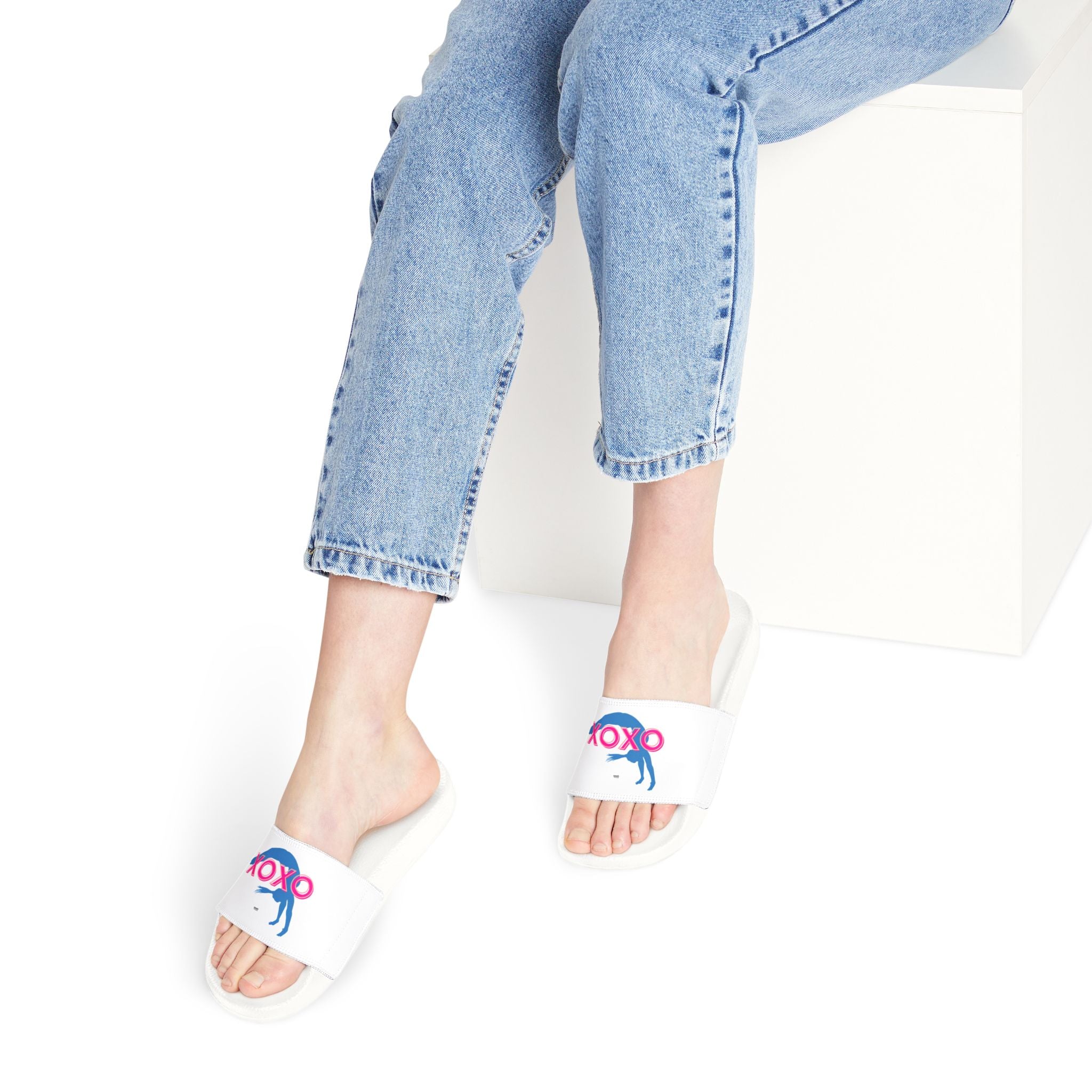 XOXO BHS Graphic Removable-Strap Pool Slides