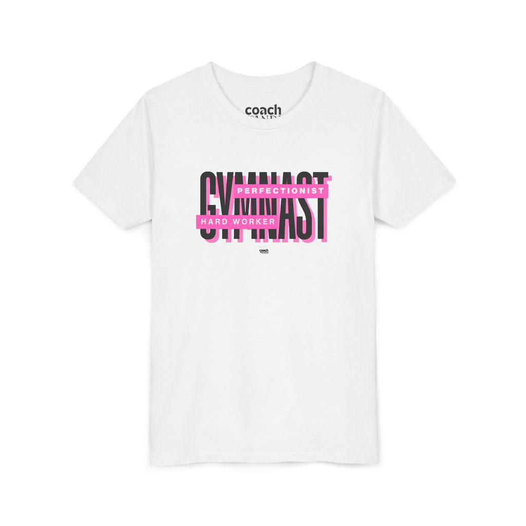 Gymnast Hard Worker Tshirt - Pink (Youth)