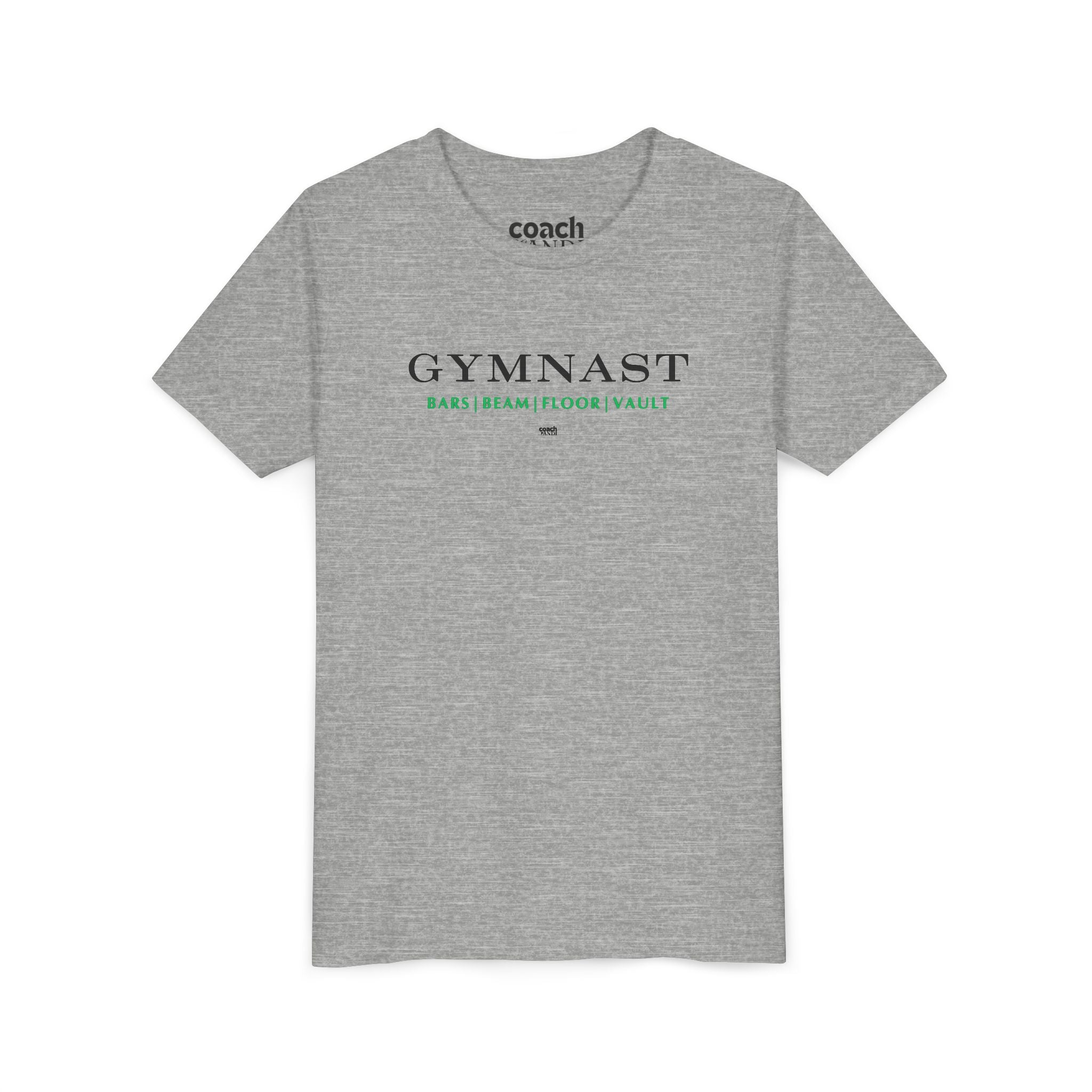 GYMNAST (Bars Beam Floor Vault) Short Sleeve Tee - Green (Youth)