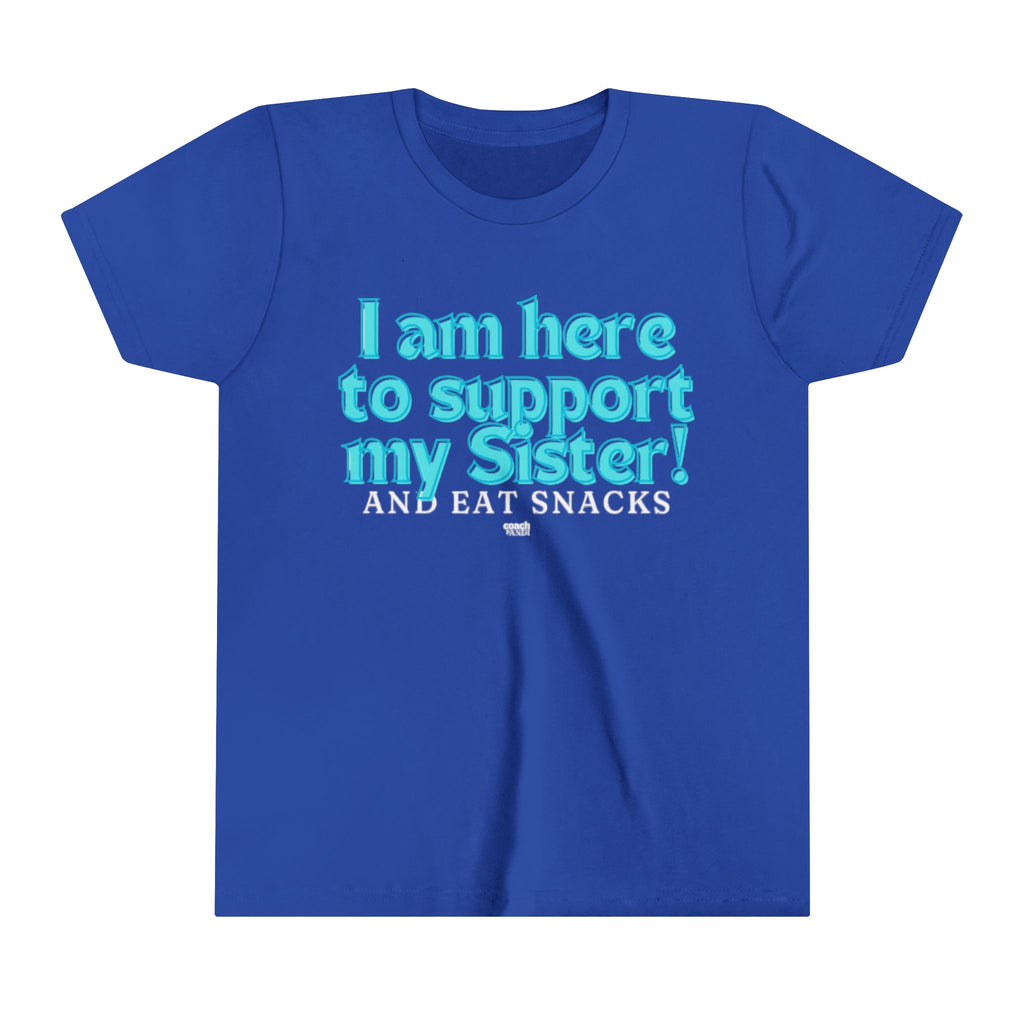 Sister Snack Support-Turquoise (Youth Short Sleeve Tee)